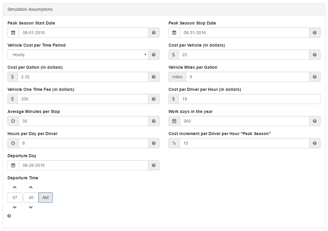 Create a new Depot Analyzer Simulation with custom Simulation Assumptions.