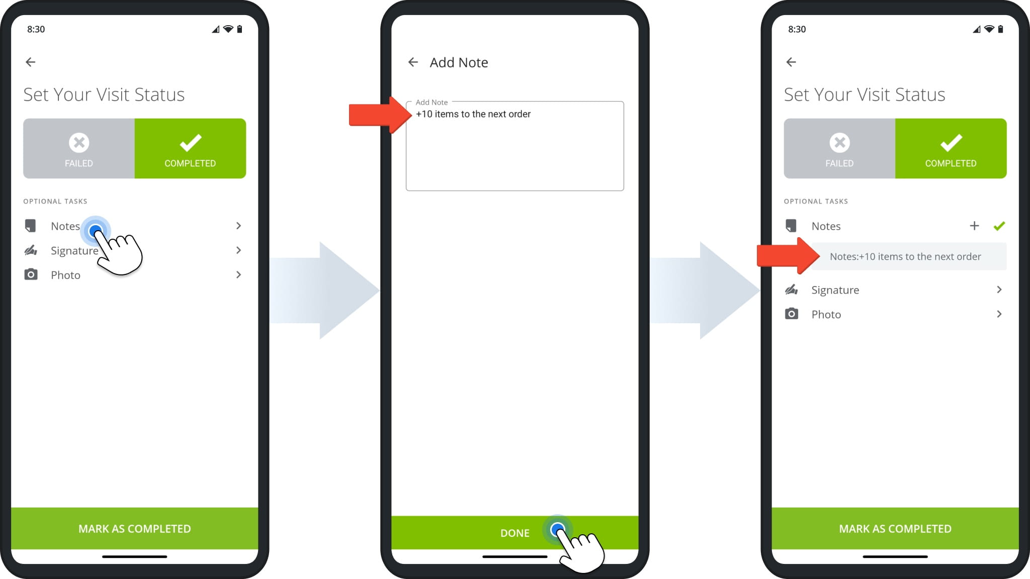 Add text notes to route stops and addresses on Route4Me