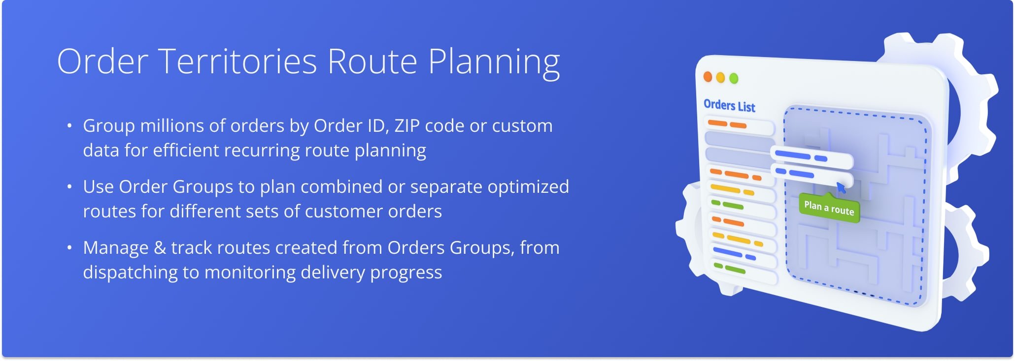 Route4Me's Routing With Orders: grouping orders by ZIP Code, Custom Data, and IDs for recurring route planning and optimization.