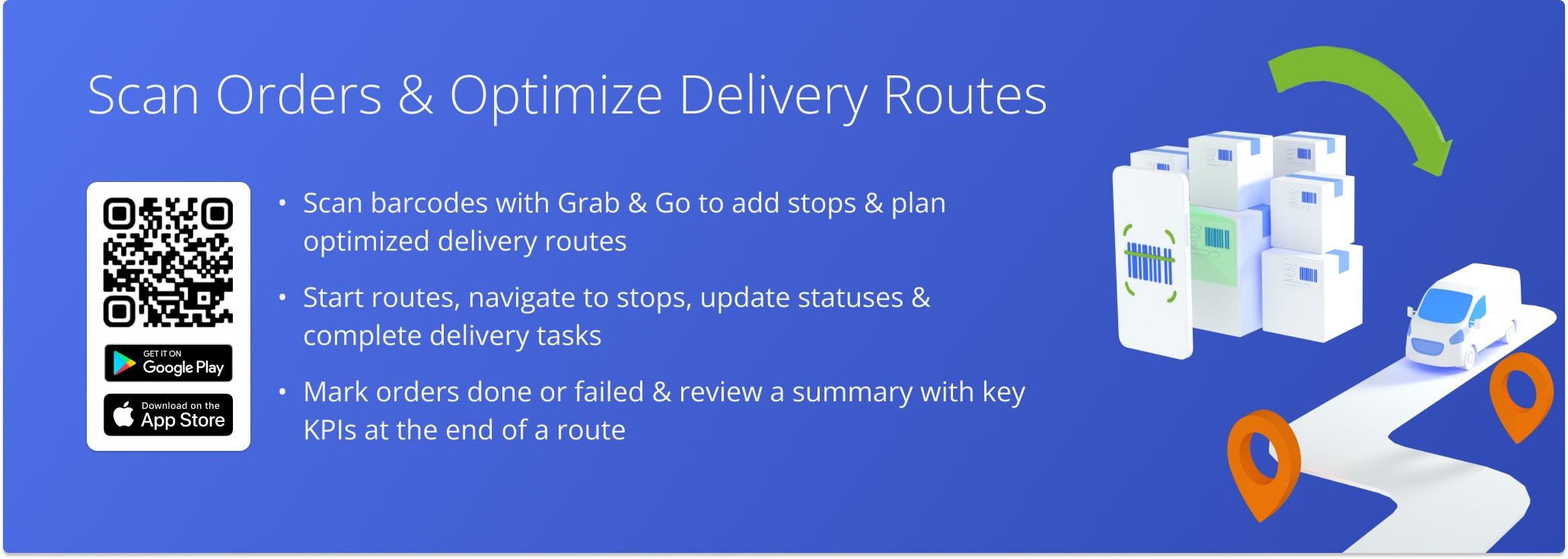 Using Route4Me's Route Planner barcode scanner to scan addresses on orders and plan multi-stop delivery routes.