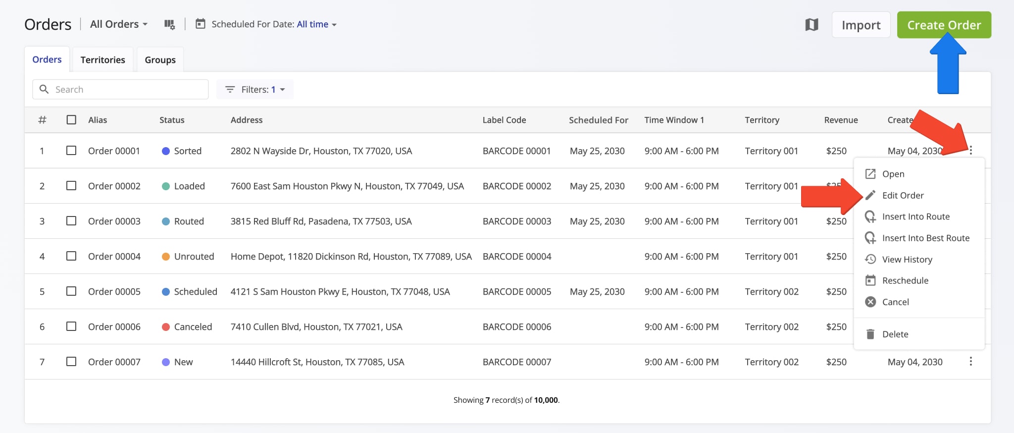 Create a new order or edit an existing order to add order custom fields to orders.
