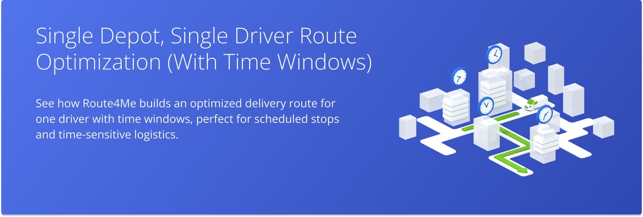 Route4Me simulation of an optimized delivery route for one driver with time windows.