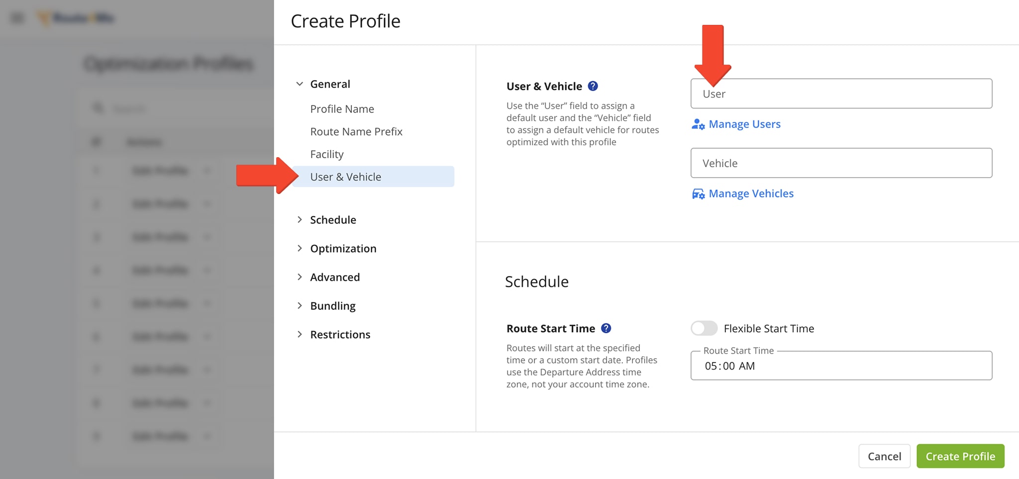 Enter a Team Member's name to automatically assign them when applying the Optimization Profile.