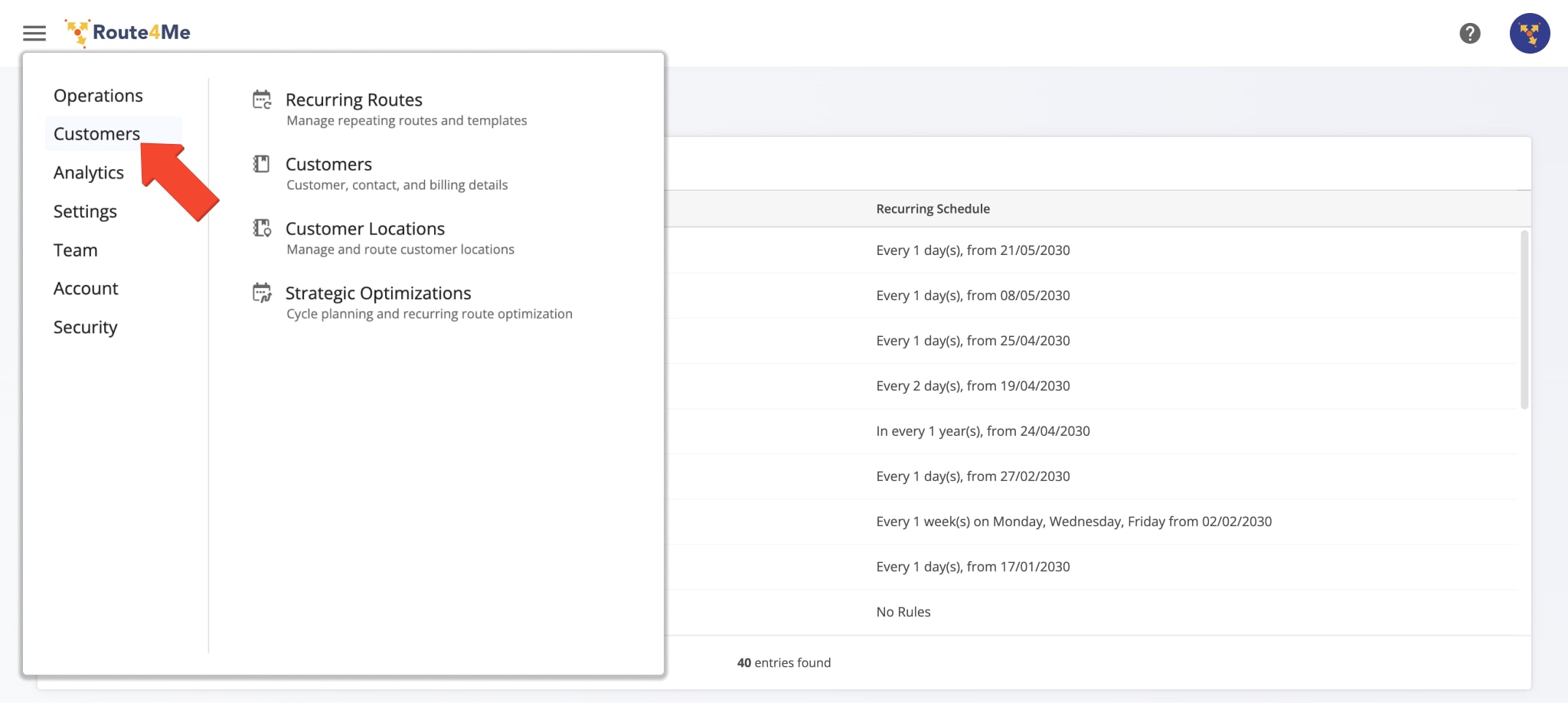 Store millions of customer addresses in your Address Book List, view them on the interactive Address Book Map, and plan recurring routes using Master Route templates.