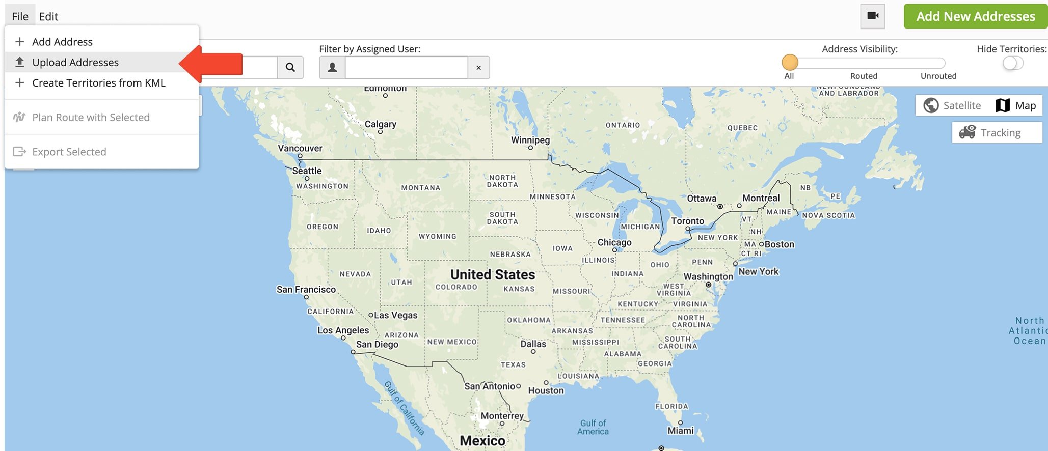 Upload addresses with Custom Data via CSV to automatically add and geocode them in your Route4Me Address Book.