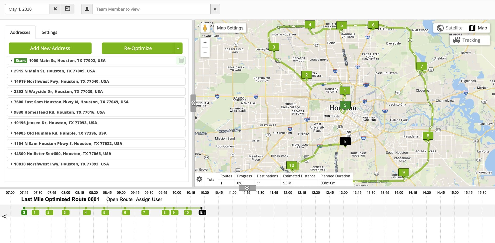 Use the Hybrid Route Editor to plan optimized routes with recurring schedules from your Address Book Map.