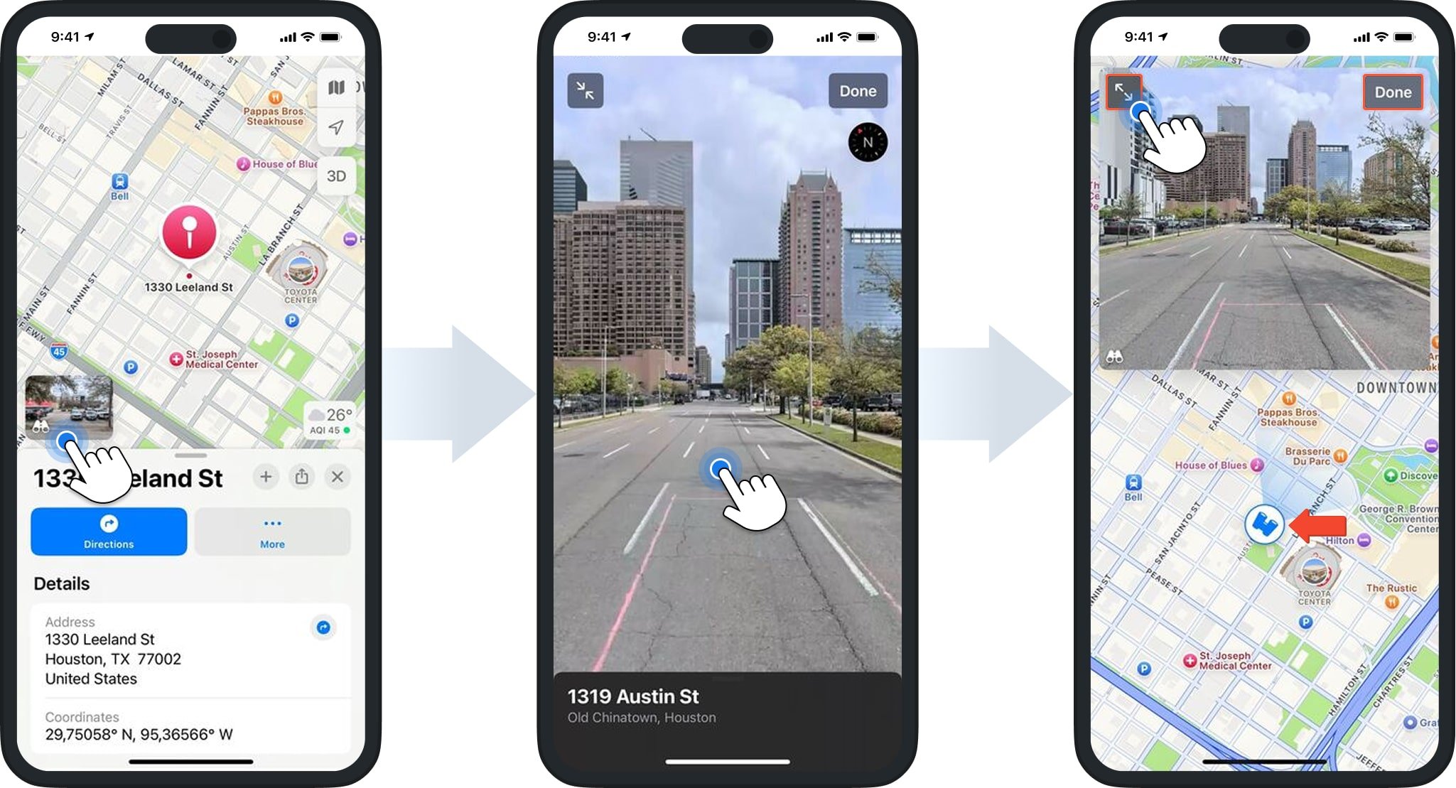 Apple Maps offers a Street View feature called 'Look Around'.