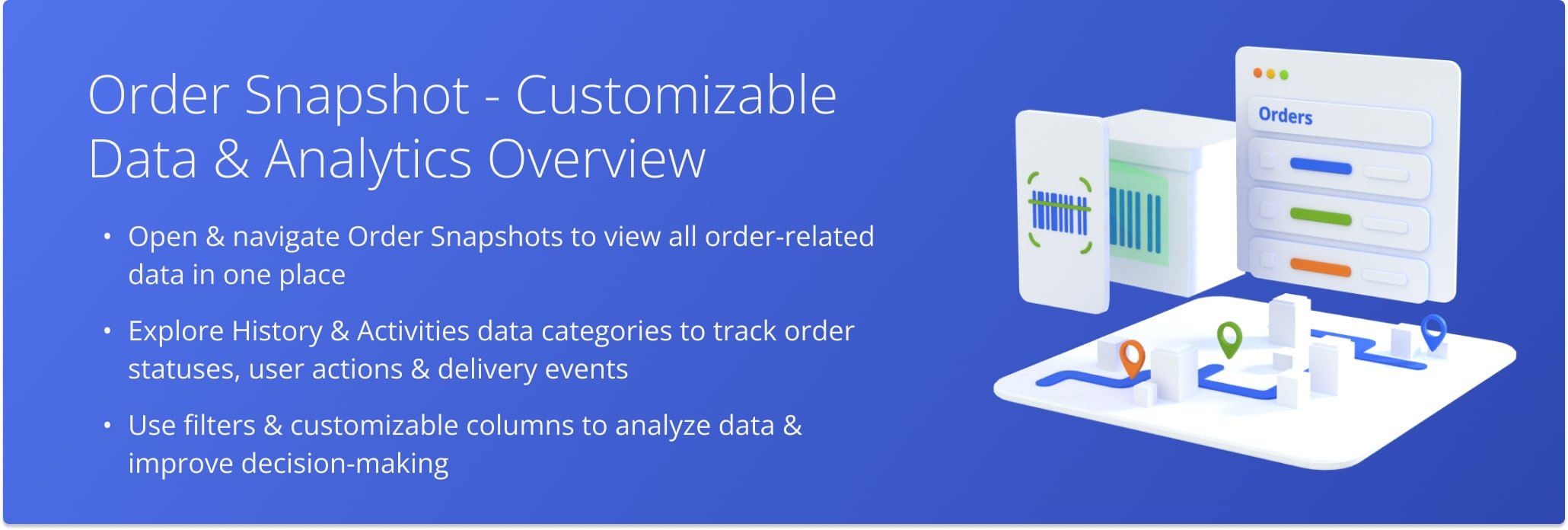 Route4Me’s Order Snapshot gives you a centralized view of order data to simplify planning, routing, and service management.