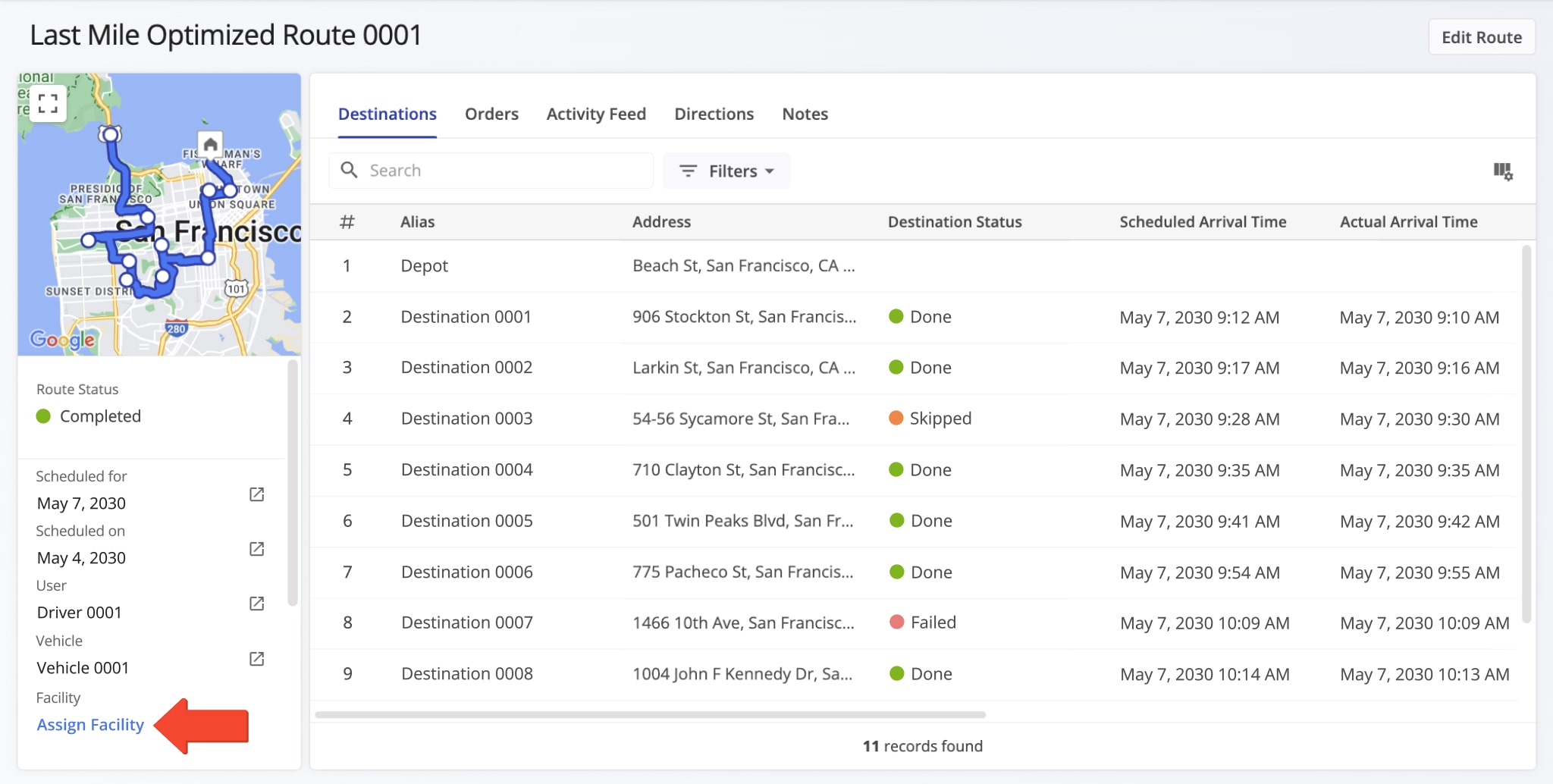 Easily associated Facilities with users and assets directly from any snapshot. To do so, click 'Assign Facility' in the Summary Panel.