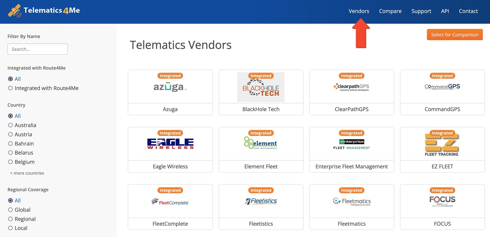 Request a Route4Me integration with your Telematics Vendor with Telematics4Me.