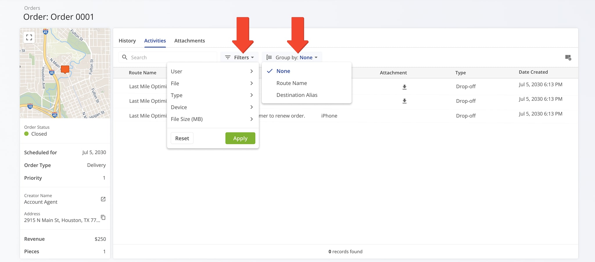 Use filters to quickly find relevant data.