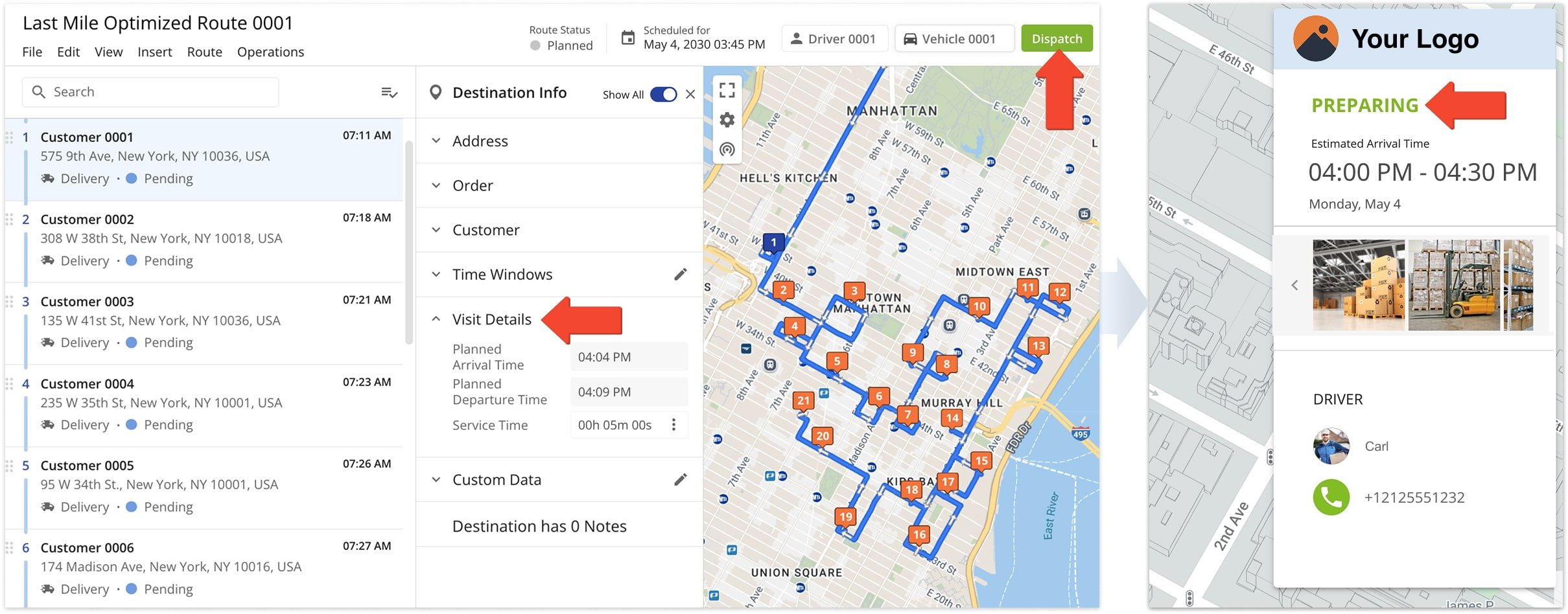 Preparing order status indicates that the assigned driver is not close to the customer's location.