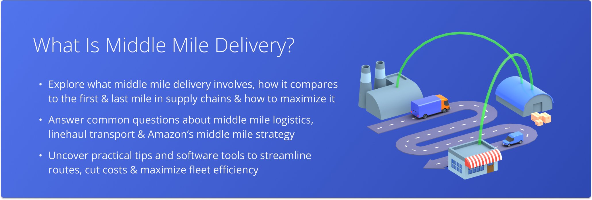 Middle mile delivery optimization strategies, tips, definitions, and FAQs.
