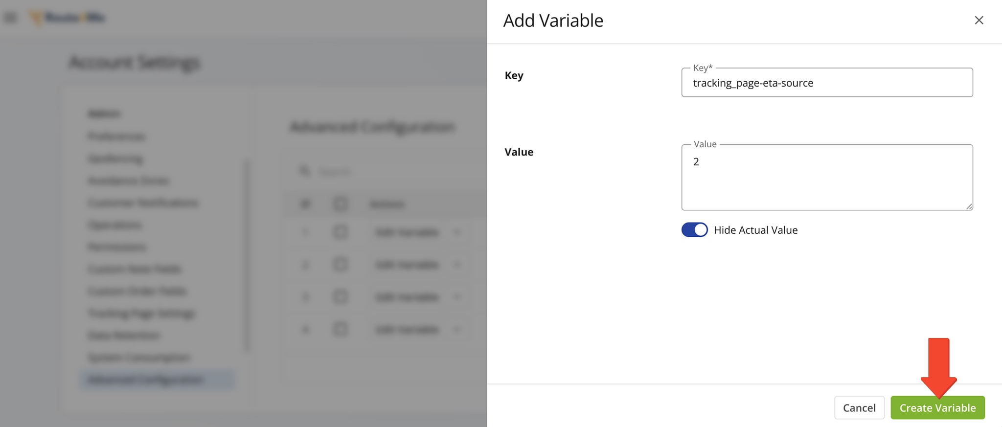 Use Route4Me's Advanced Configuration Editor to add Predicted Arrival Time to the Tracking Page.
