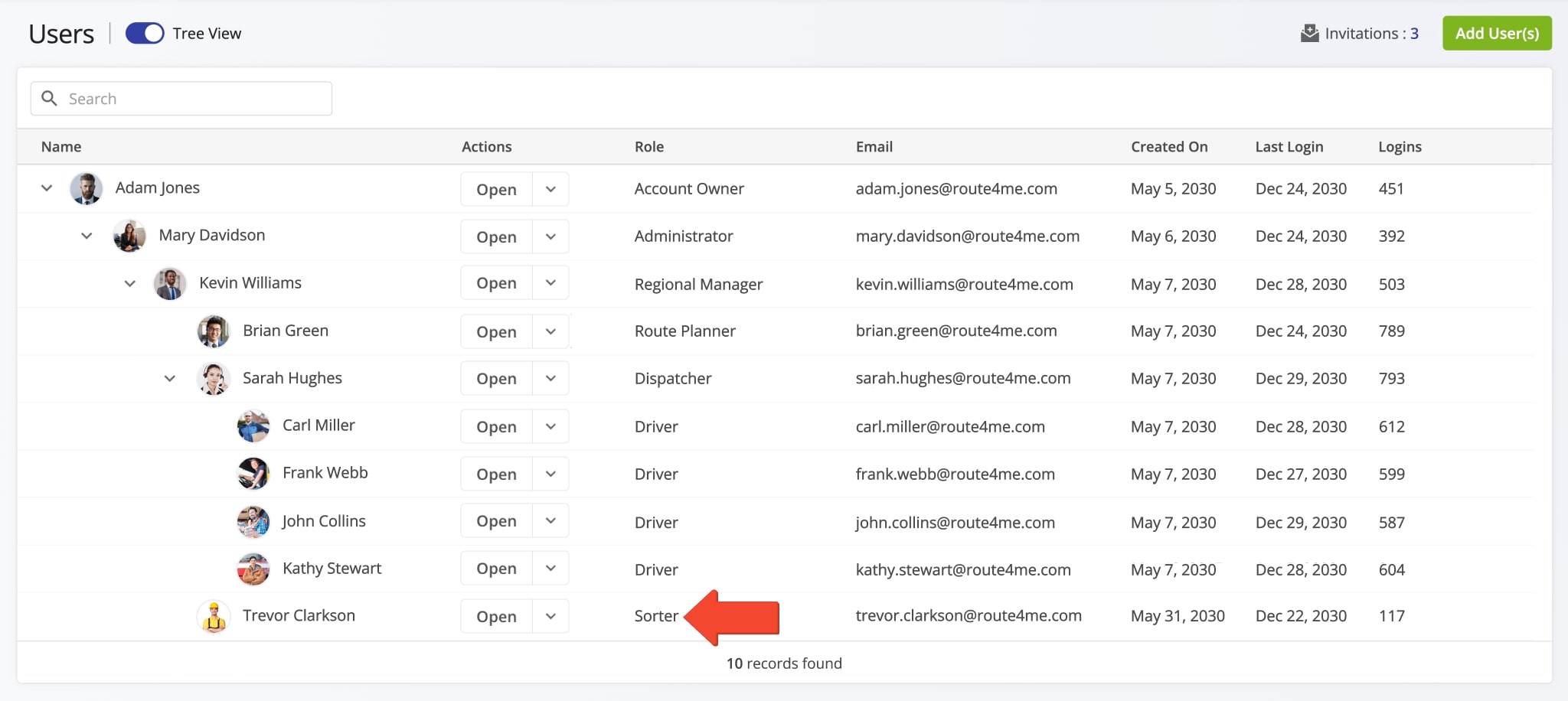 Route4Me supports the Sorter User Type that can use the in-app label scanner to register imported orders, sort orders by territory and route, and scan to schedule orders.