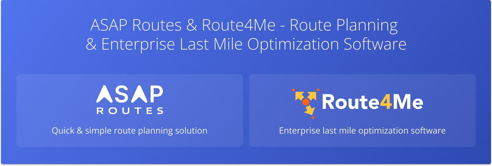 Compare Route4Me and ASAP Routes to determine which route planning software meets your business needs.