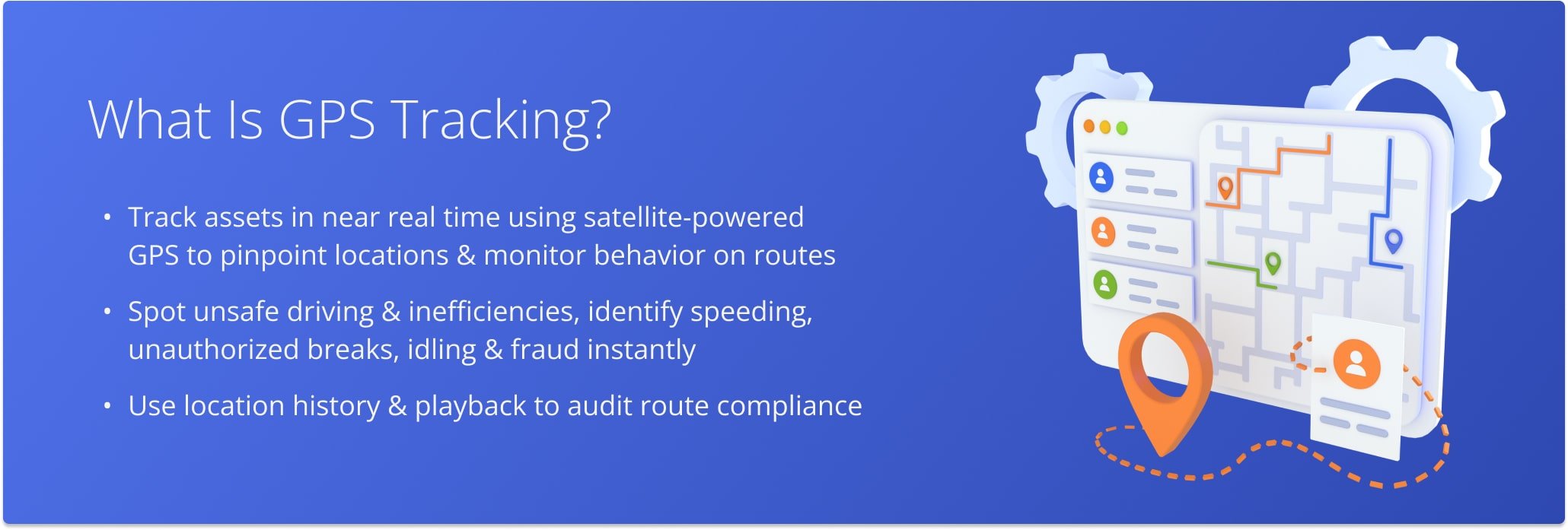 GPS tracking is the process of monitoring the geographical position of an object or person.