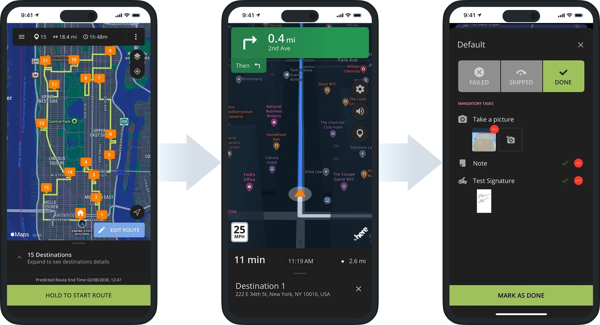 Dark theme on Route4Me