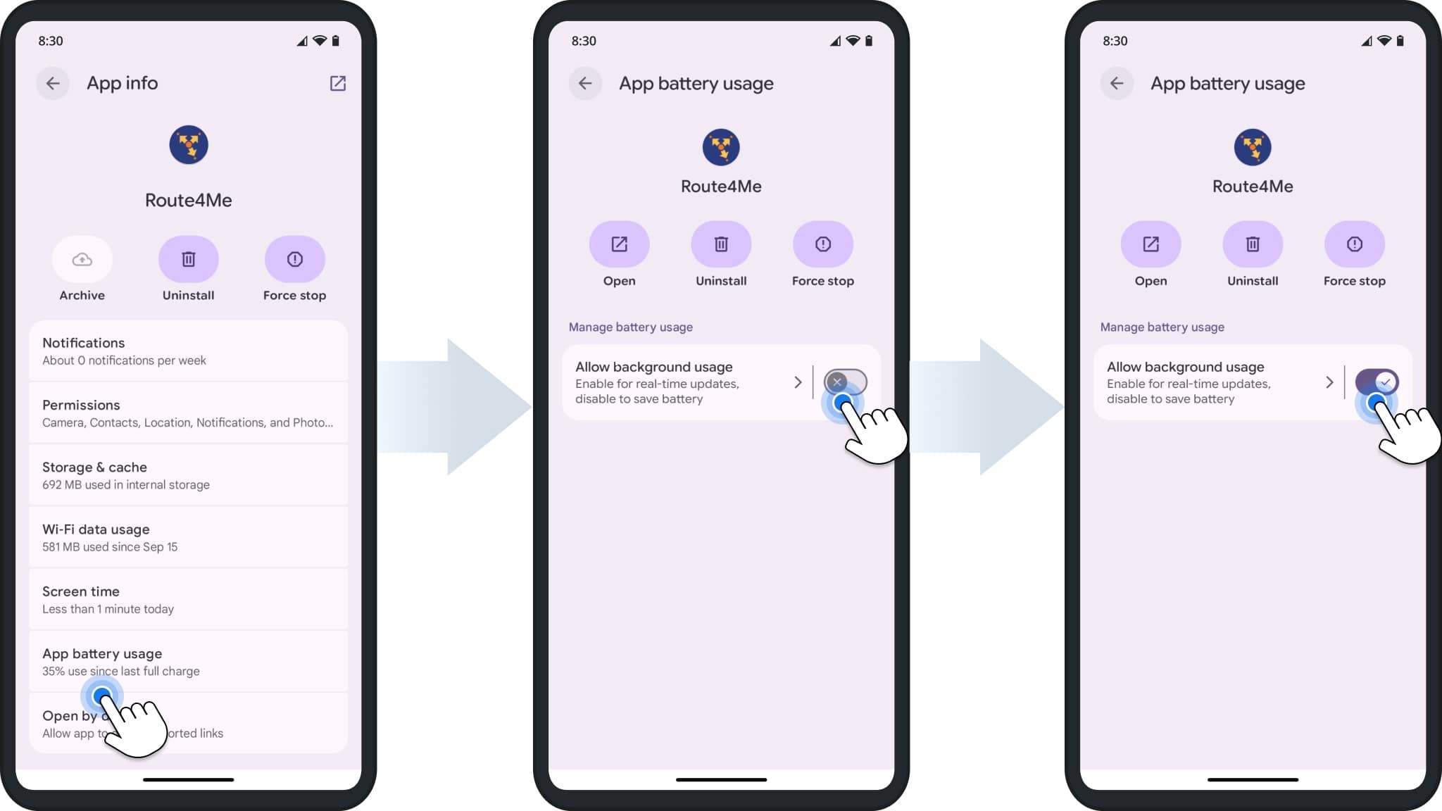 Manage how Route4Me uses your devices