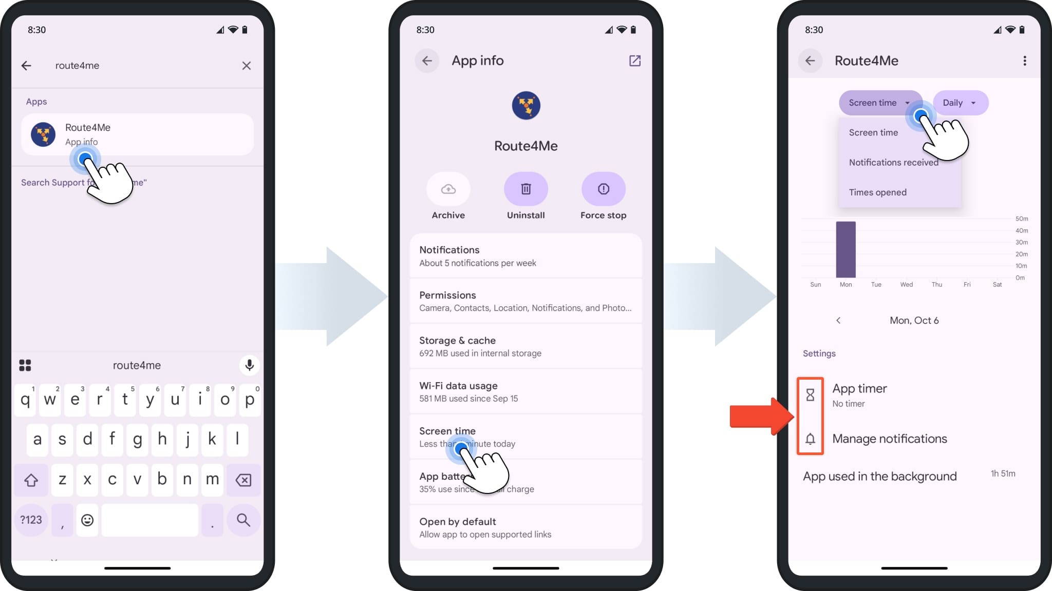 Track how long you use Route4Me and how often you open it.