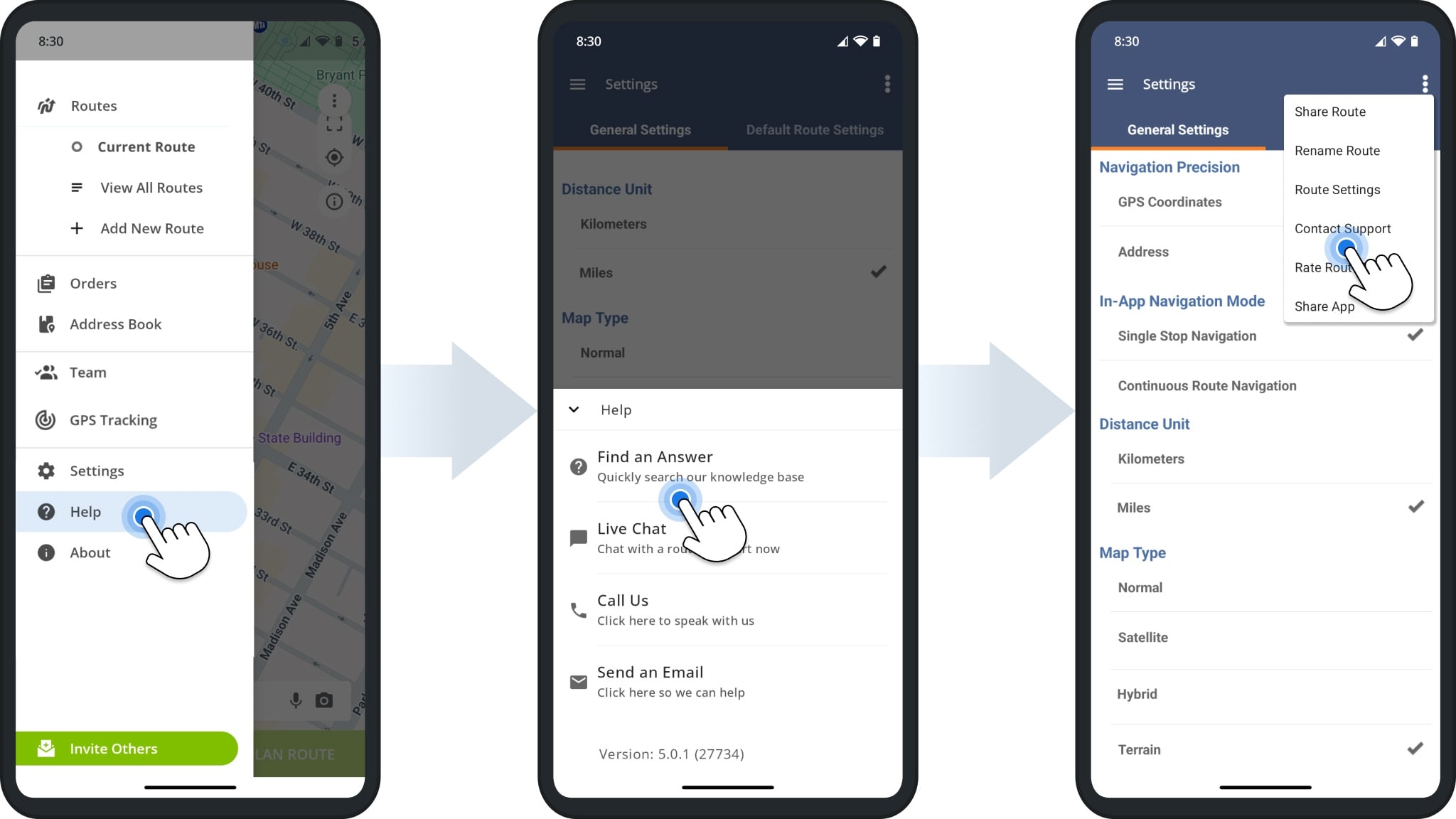 Get help on Route4Me