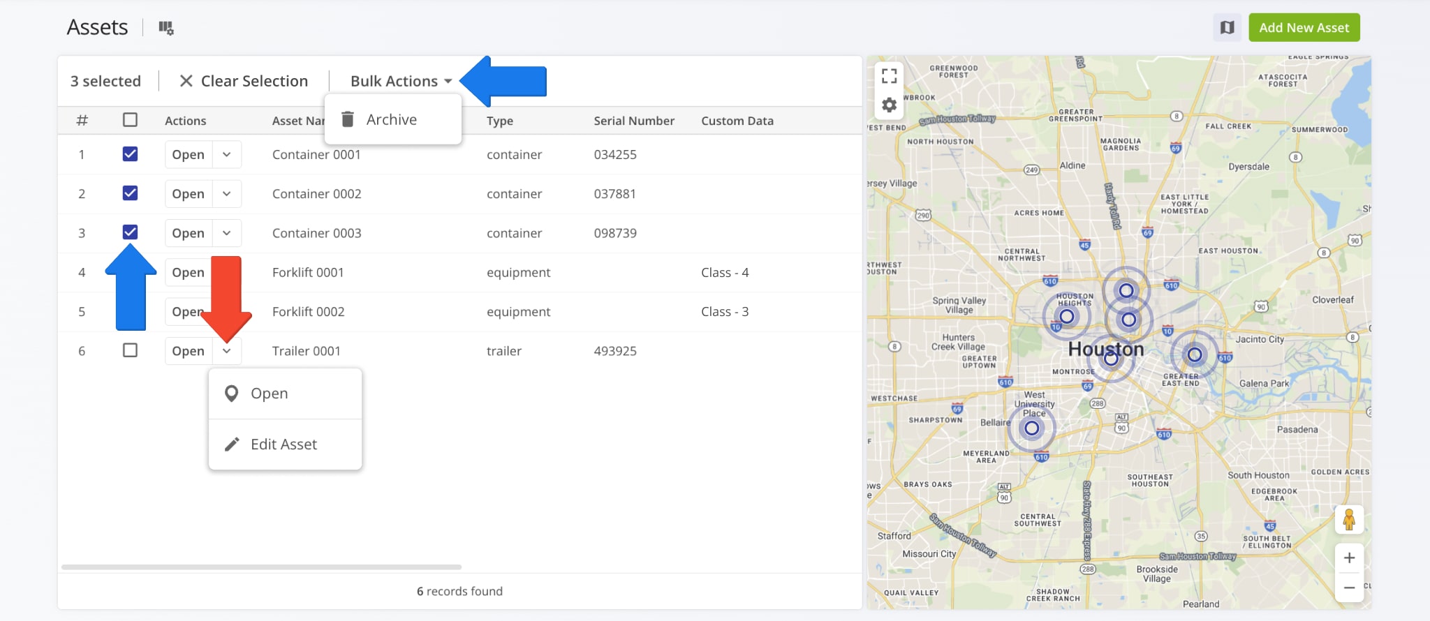 Edit or archive assets and equipment on your Route4Me TMS account.