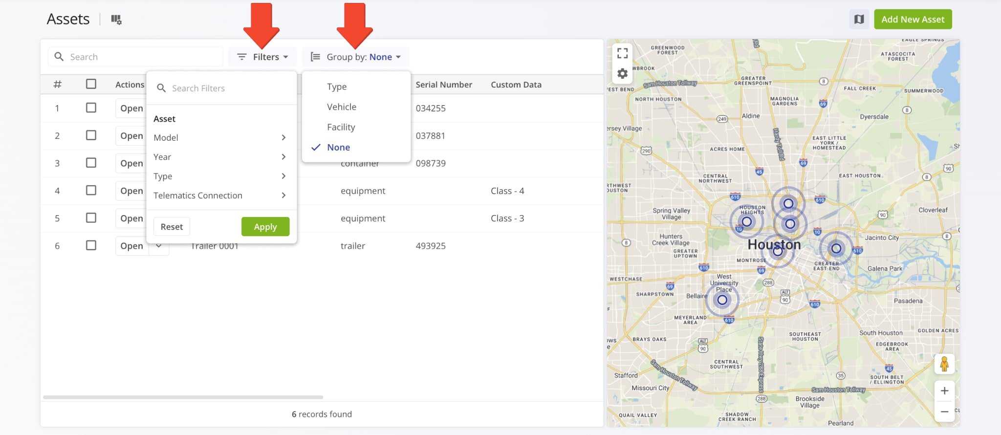 The Assets Page enables you to easily find, filter, and group Assets.