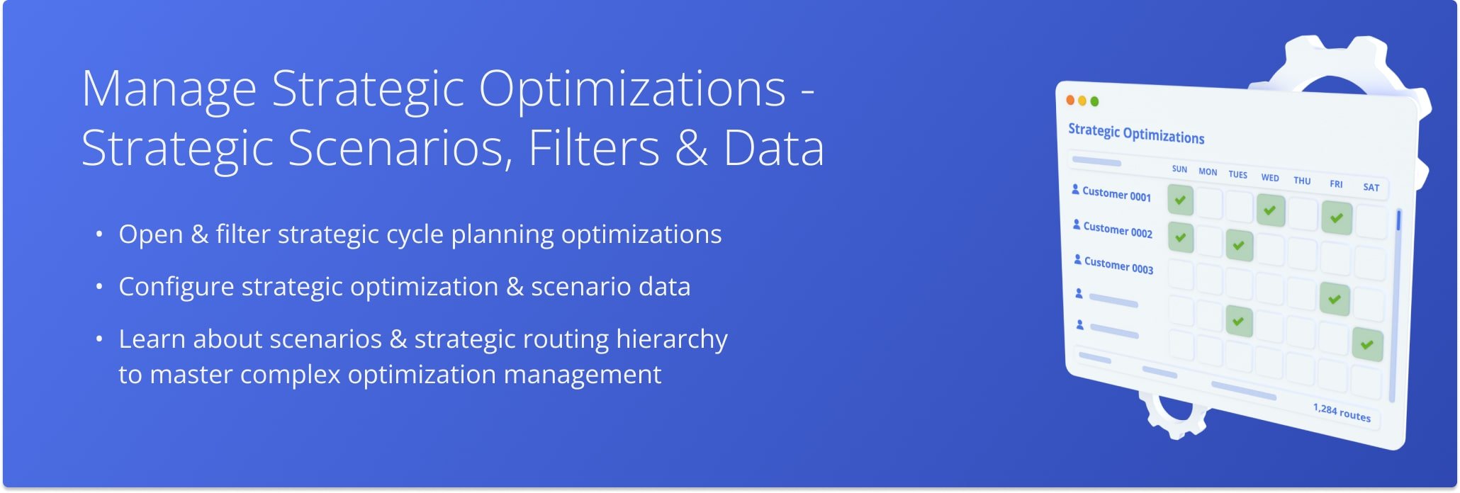 Route4Me's Strategic Route Planner simplifies and automates complex optimization tasks for multi-frequency delivery and service schedules over extended planning periods.