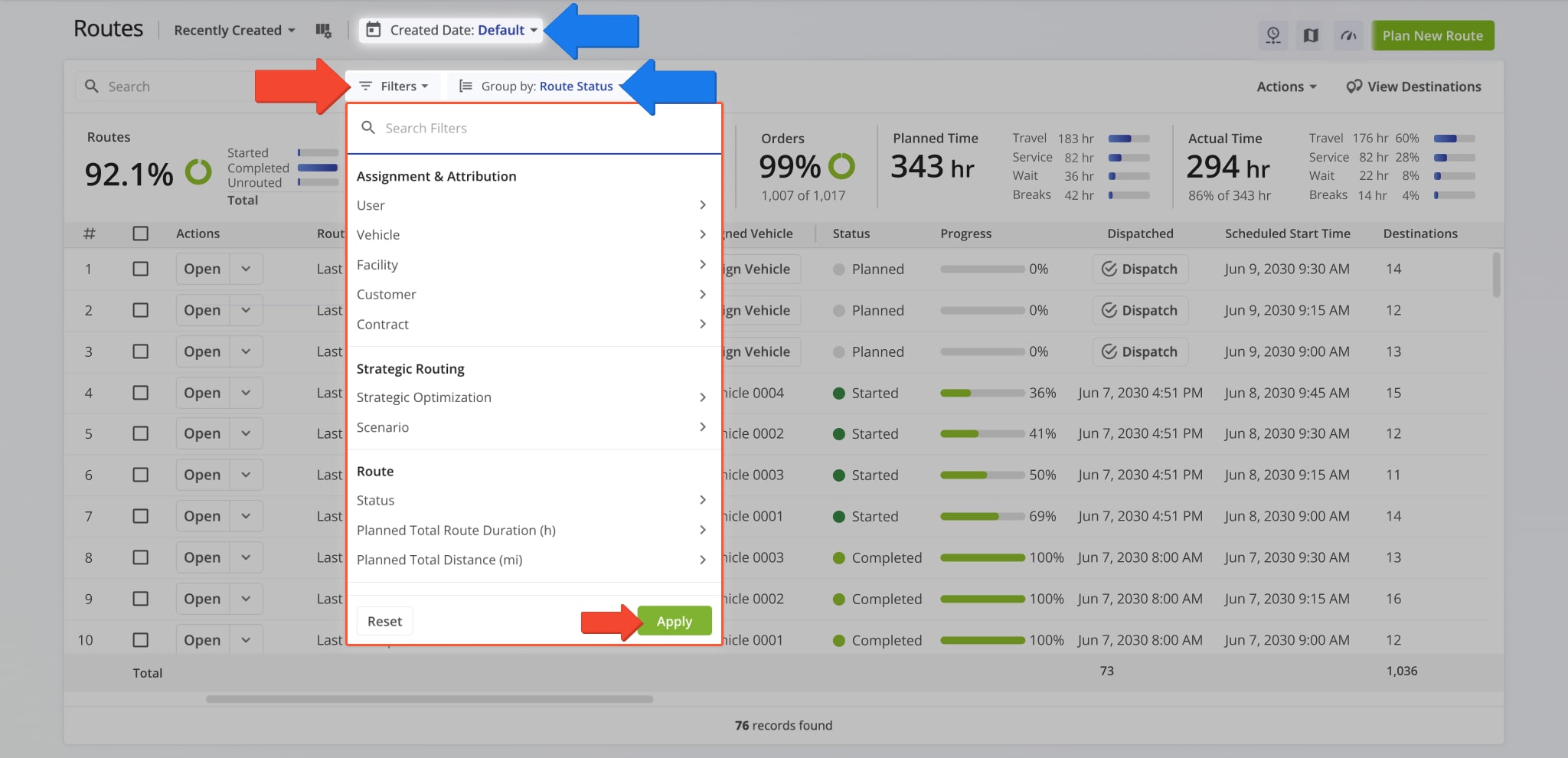 Use filter and grouping options to narrow data even further.