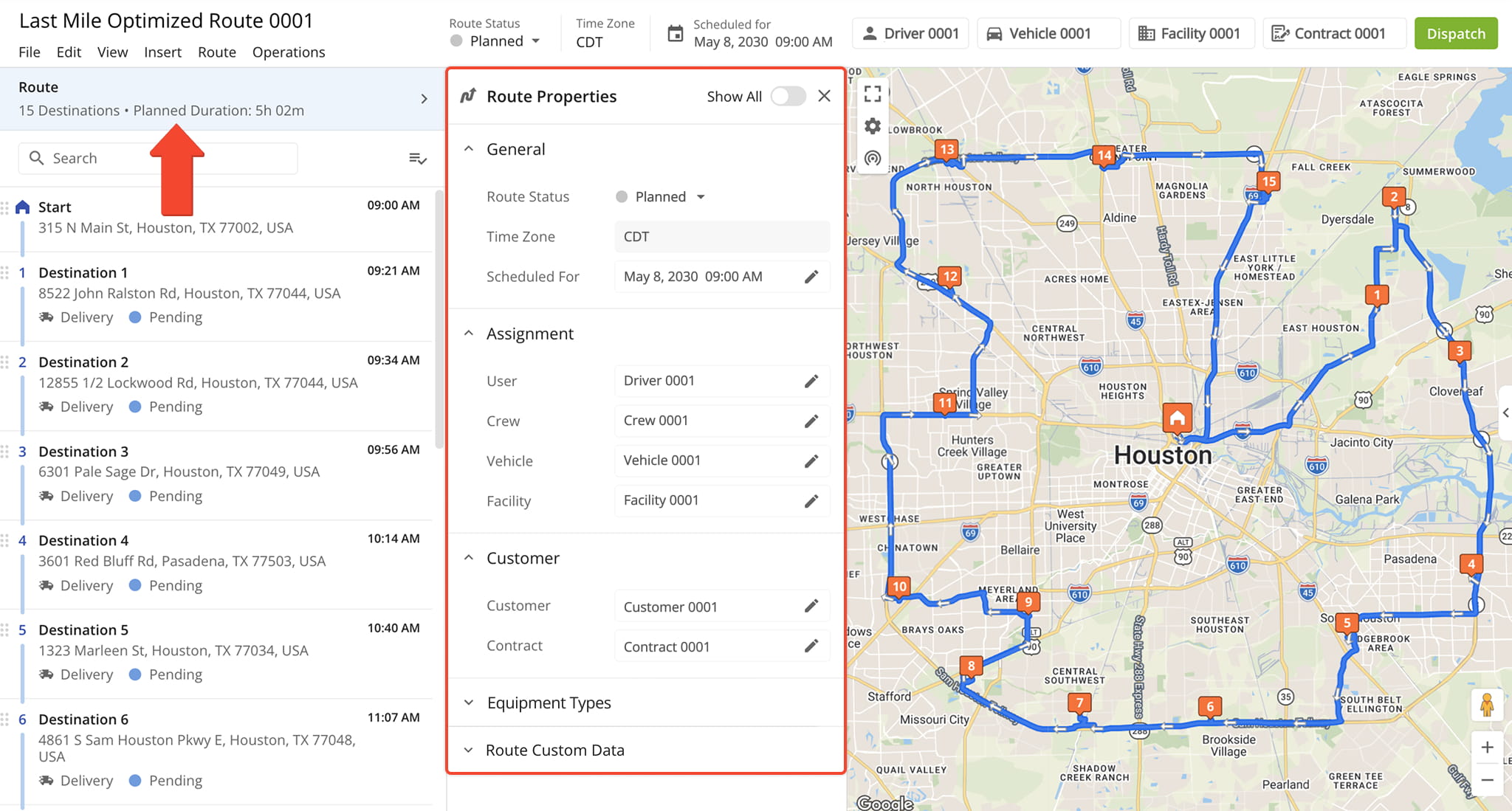Open the Route Editor