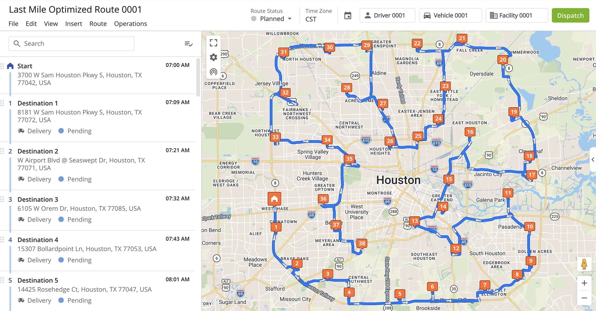 The system will automatically update both the Destinations List and the Interactive Map.
