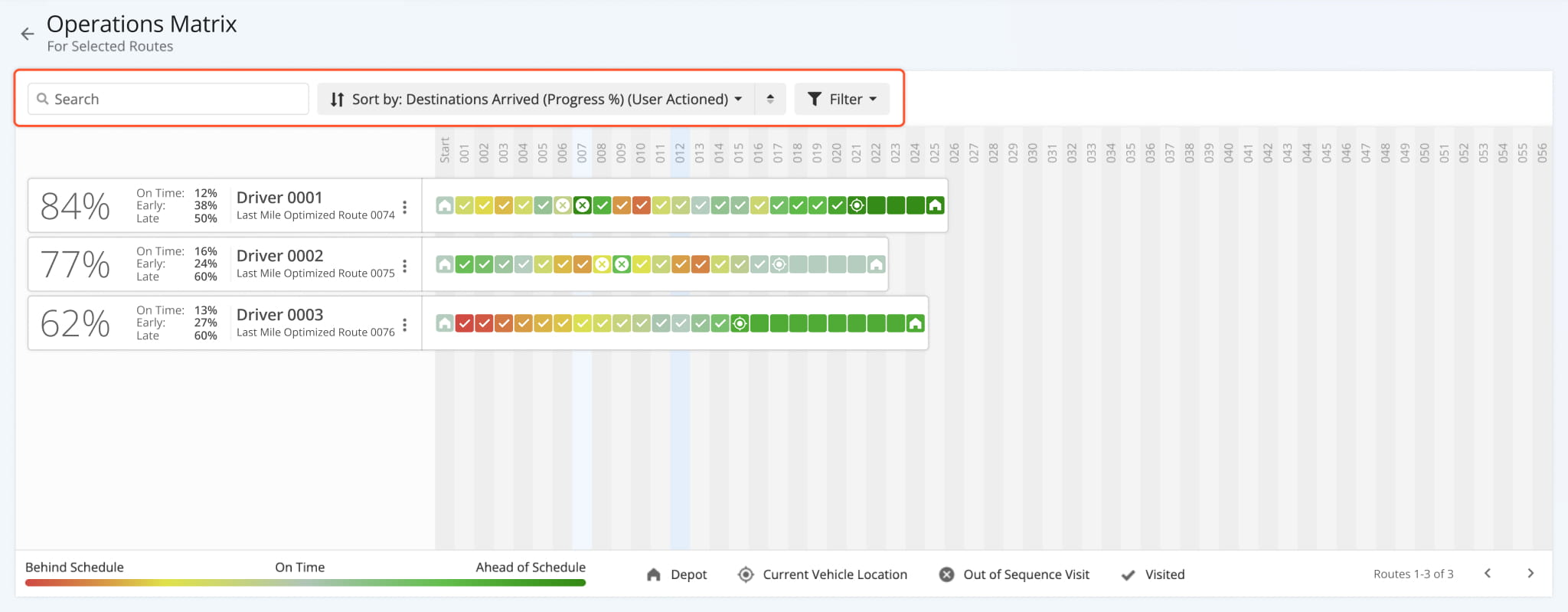 The Operations Matrix was updated with a new top bar.