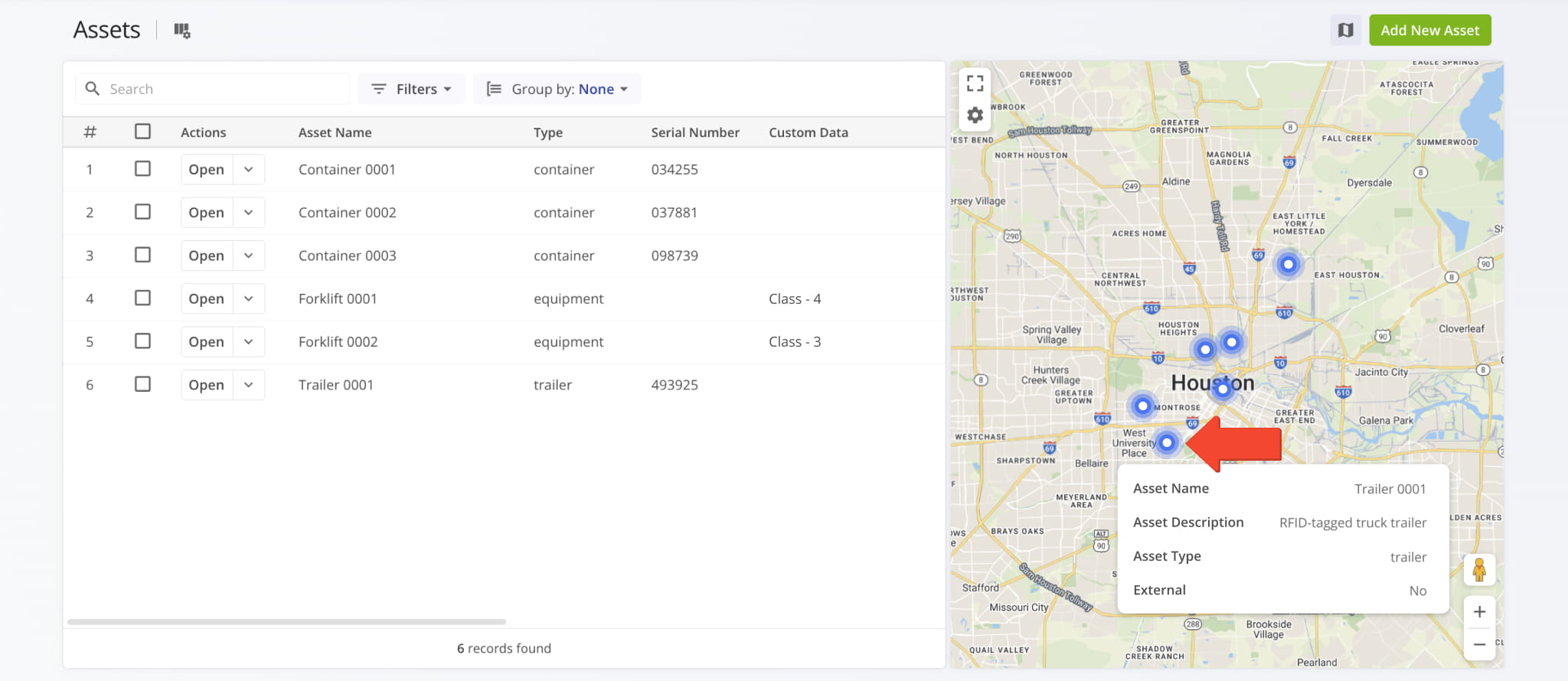 You can now hover over Assets on the Assets Page Map and see tooltips that show Asset details.