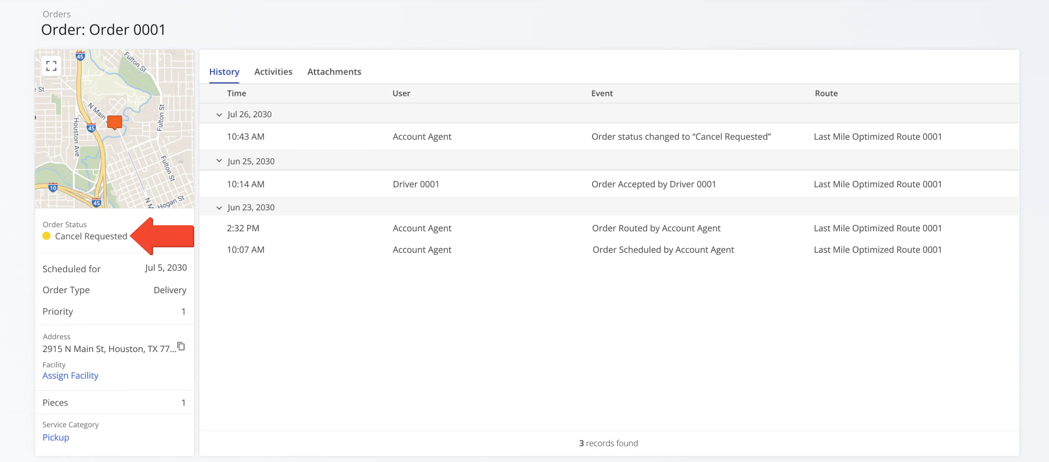 The new Cancel Requested order status is also visible in Order Snapshots.