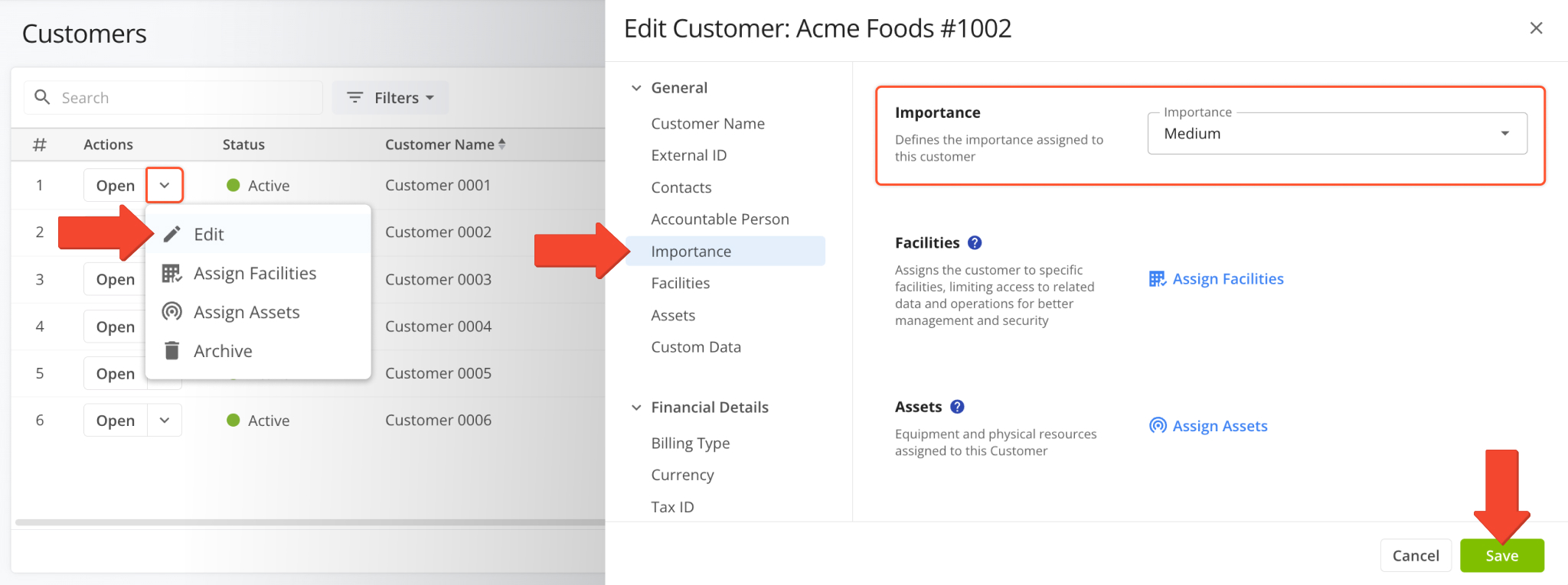 A new Importance value is now available when you add and edit Customers on your Route4Me account.