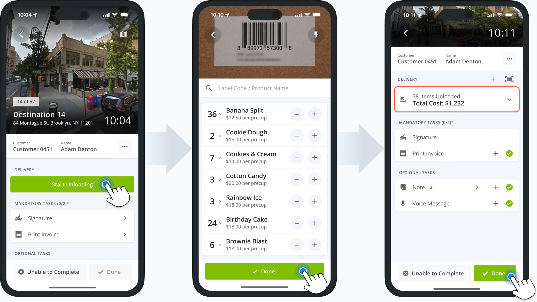 The Route4Me Mobile App now supports unloading multiple items at destinations with customizable item types and amounts.
