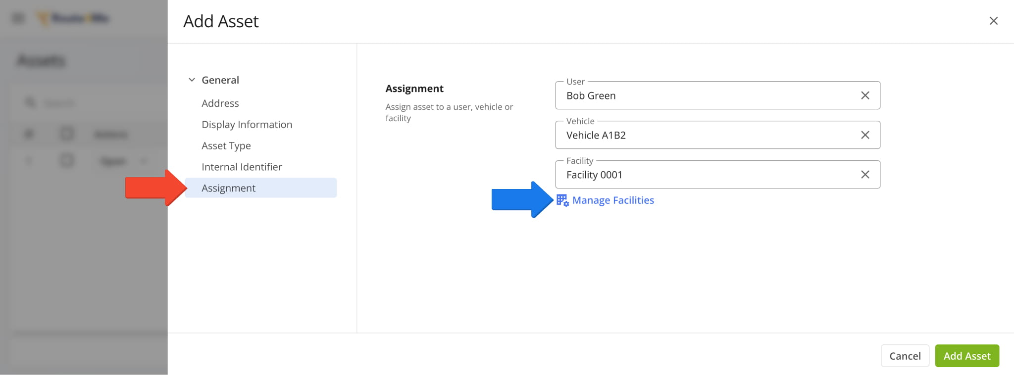 You can now assign Users, Vehicles, and Facilities when Adding Assets to your account.