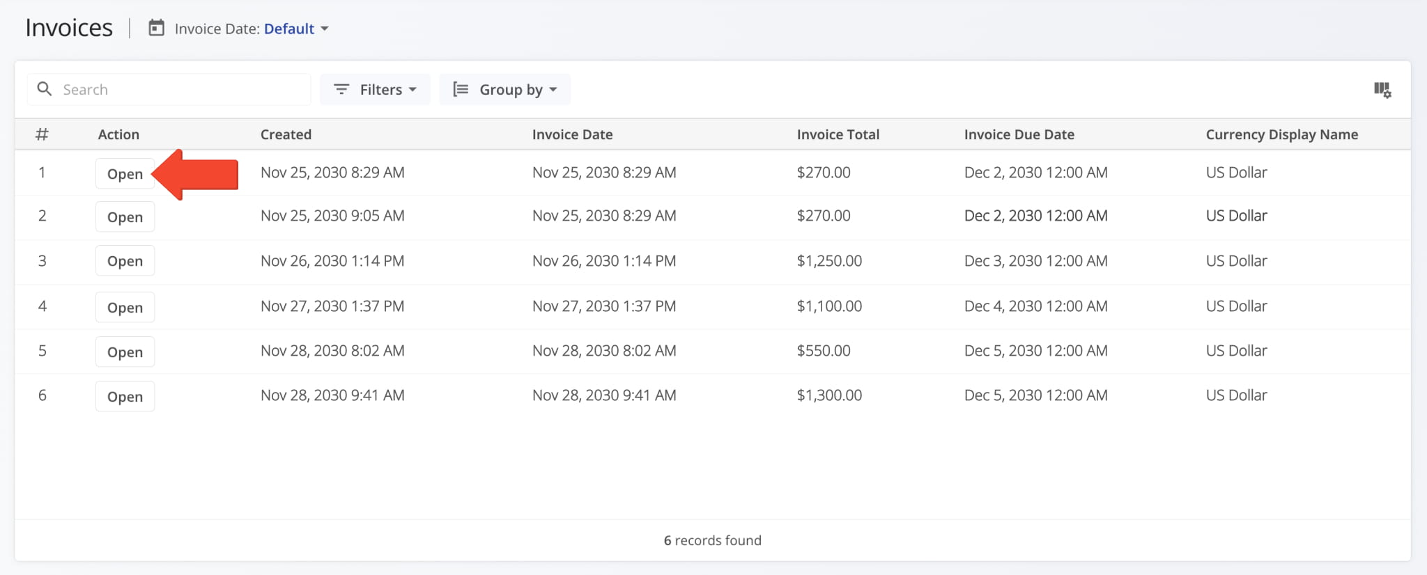 You can now open Invoice Snapshots from your Invoices Page.