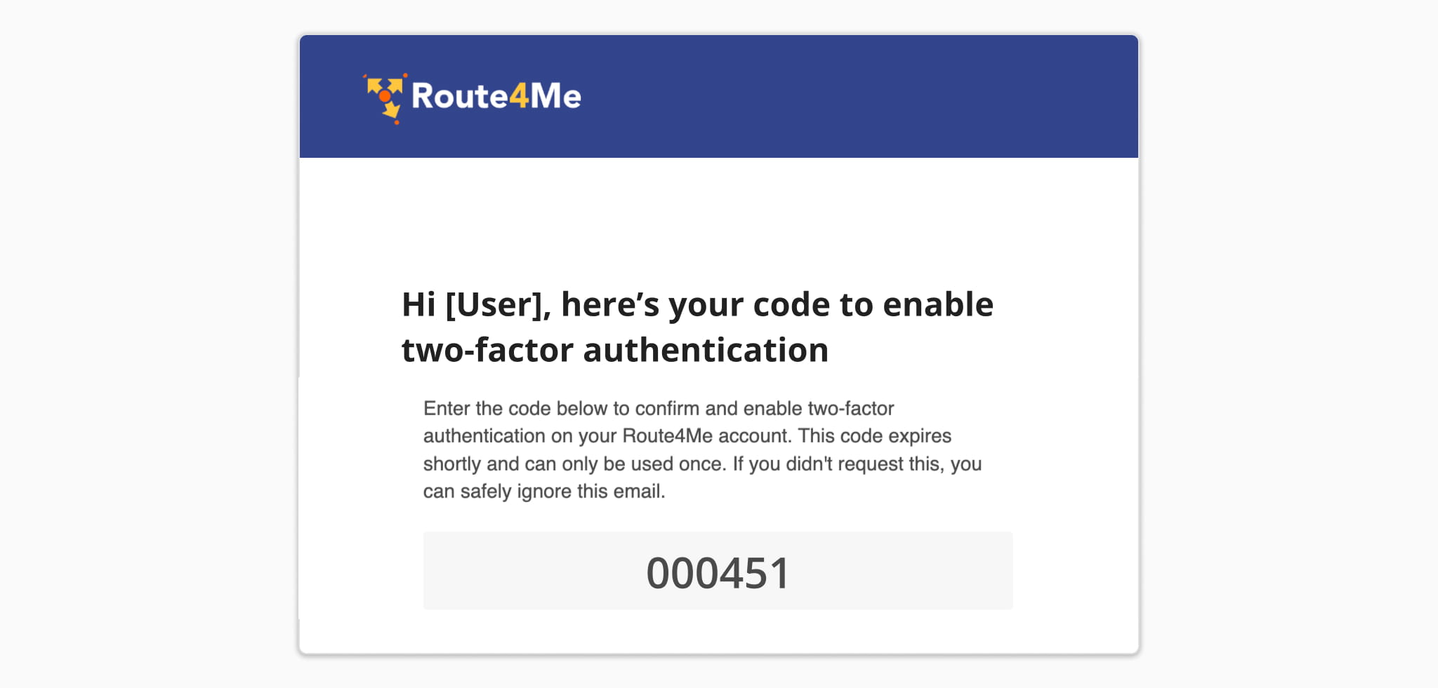 Route4Me Account Authentication was updated with additional 2FA functionality.