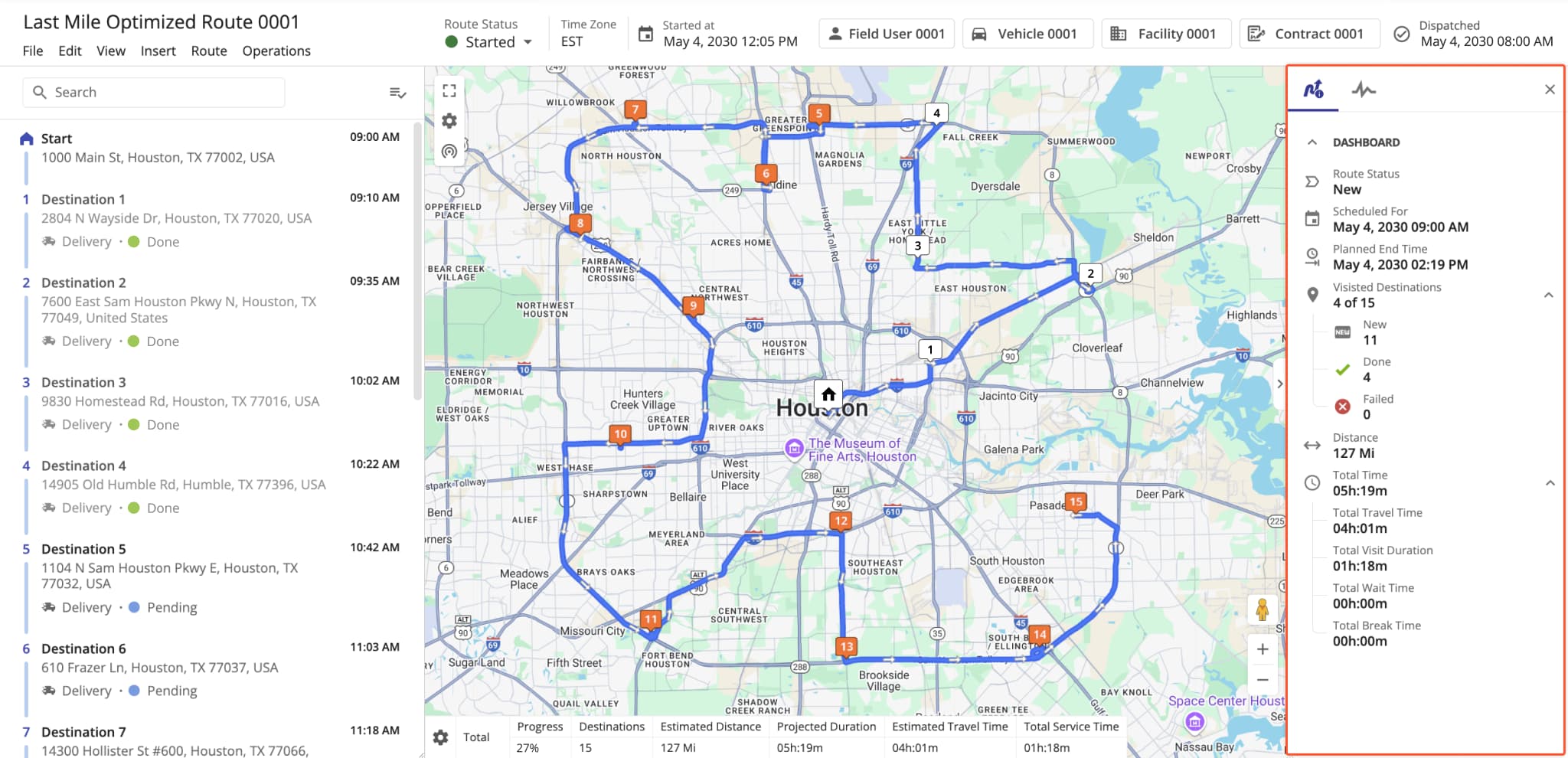 The dashboard sidebar in the Route Editor was removed and replaced with a customizable, real-time Route Info interface.