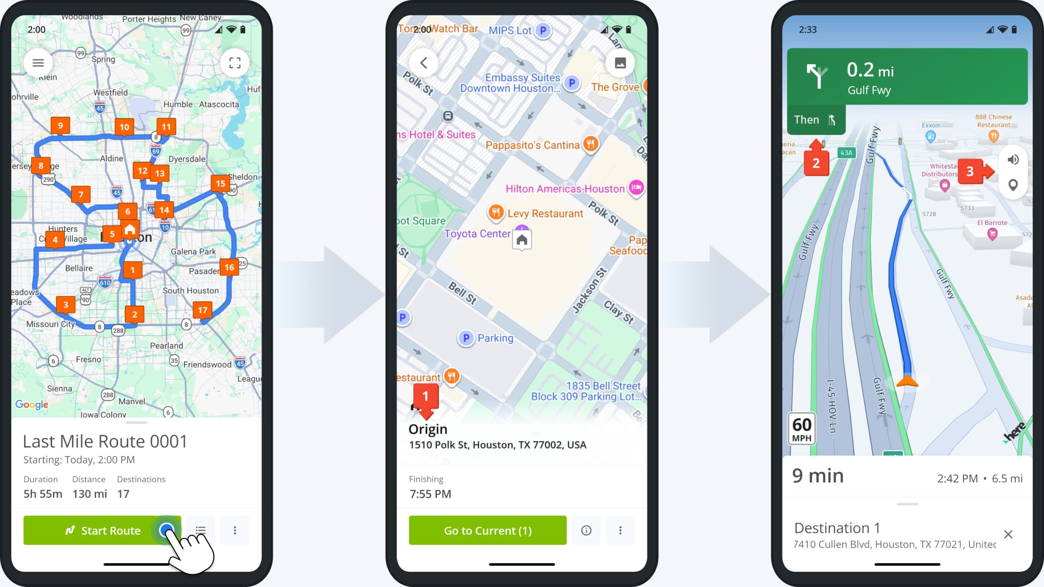 The Mobile App GPS Navigation interface received improved controls and navigation direction symbols.