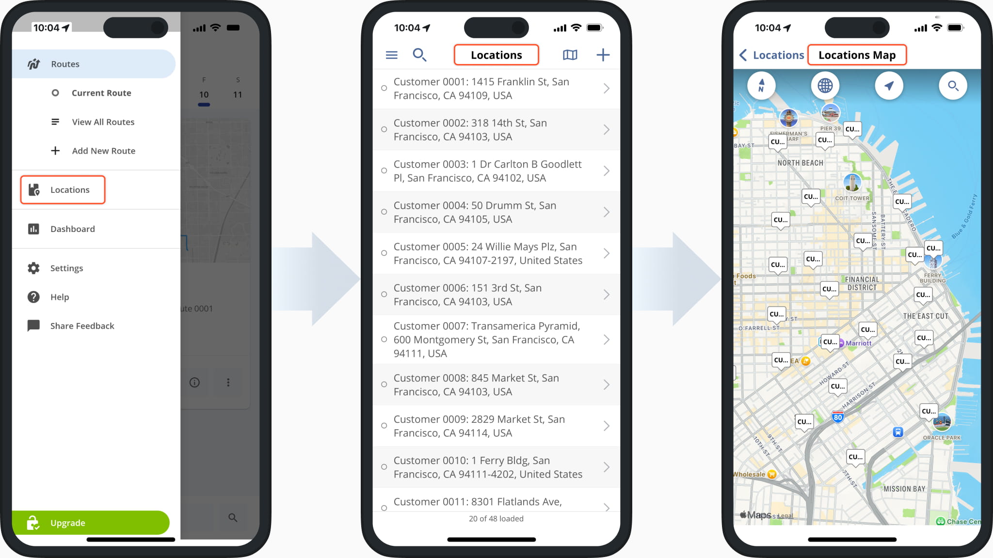 The Address Book and Address Book Map in the Route4Me iPhone Route App were renamed to Locations and Locations Map respectively.