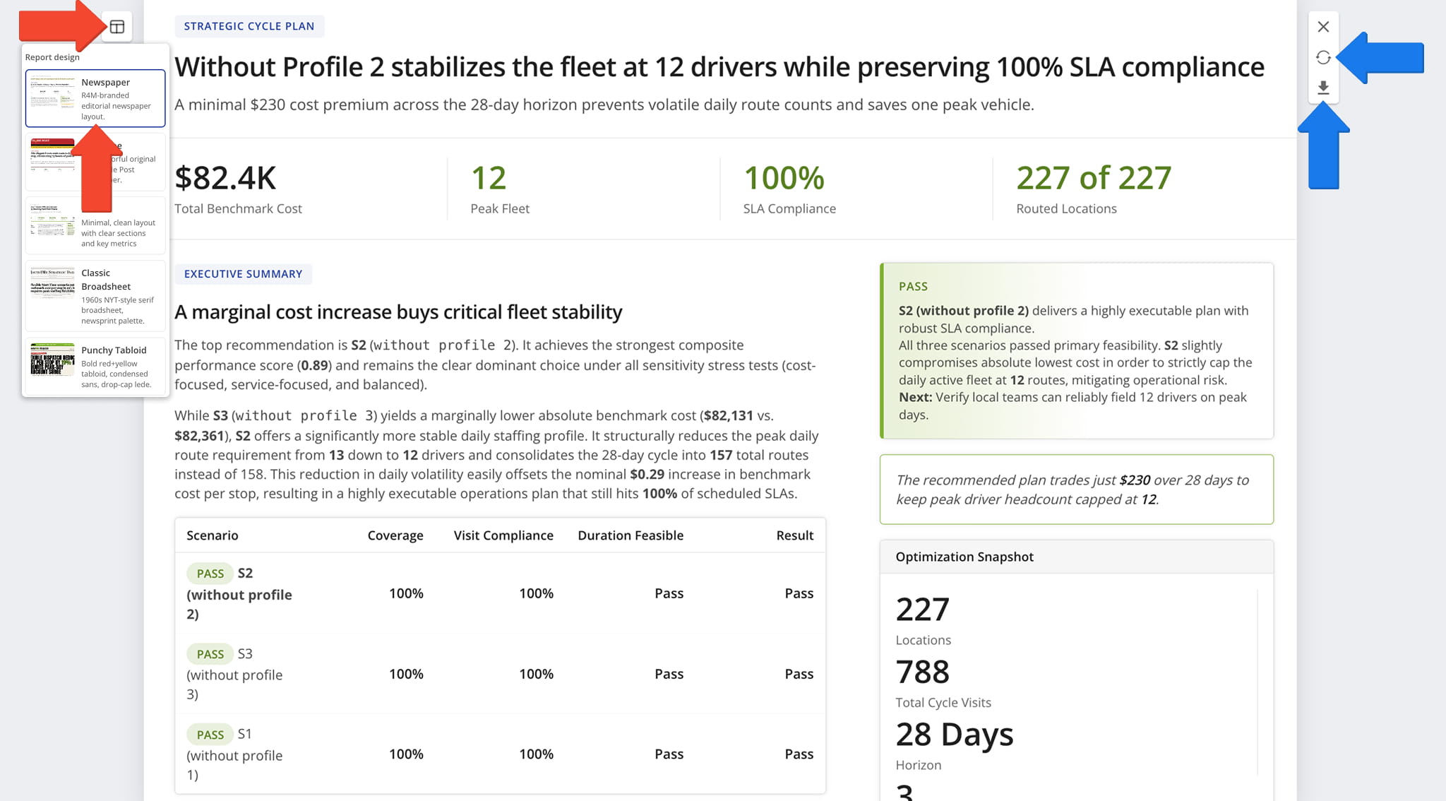 View the report in a structured, text-focused layout inspired by traditional newspaper formatting.