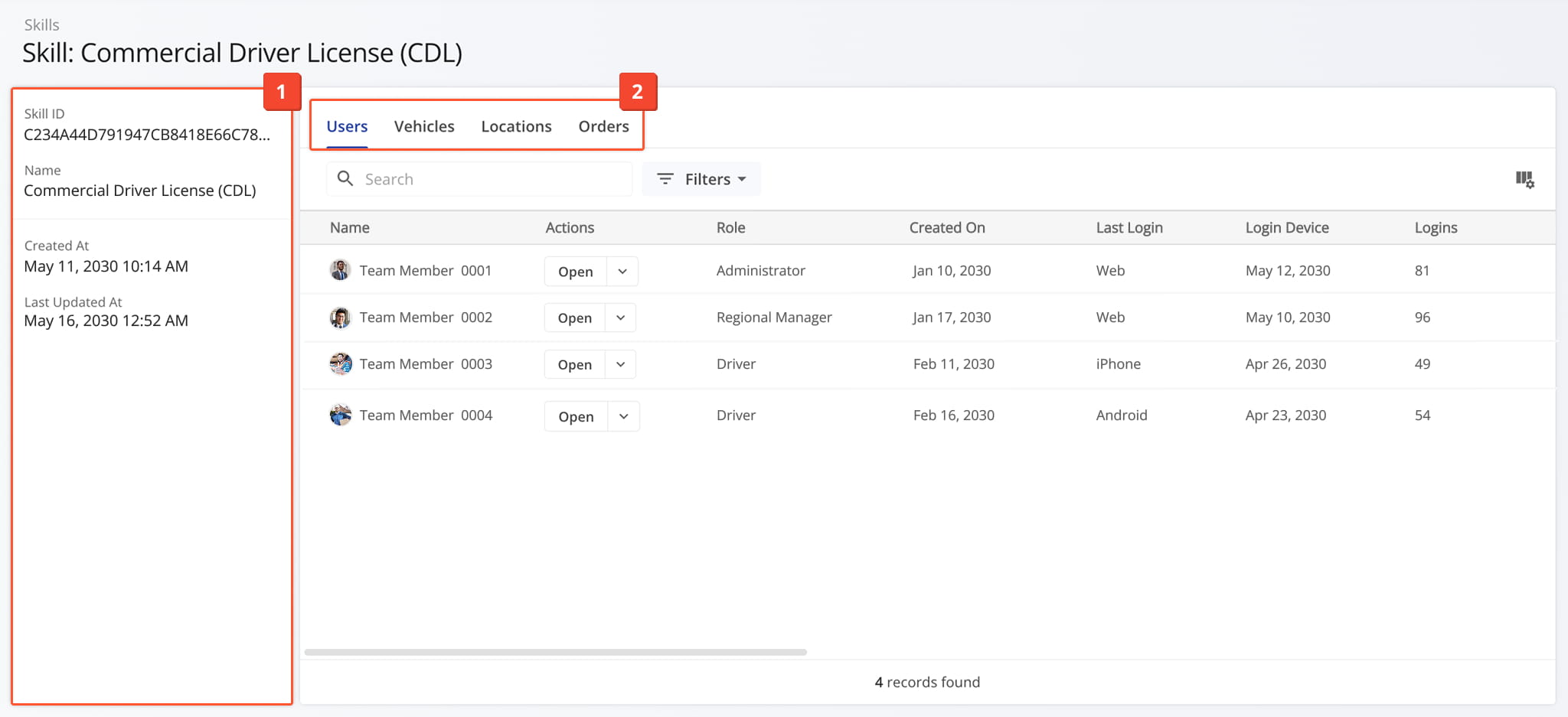 The Skill Snapshot provides a centralized view to review, edit, and organize data associated with a specific Skill.
