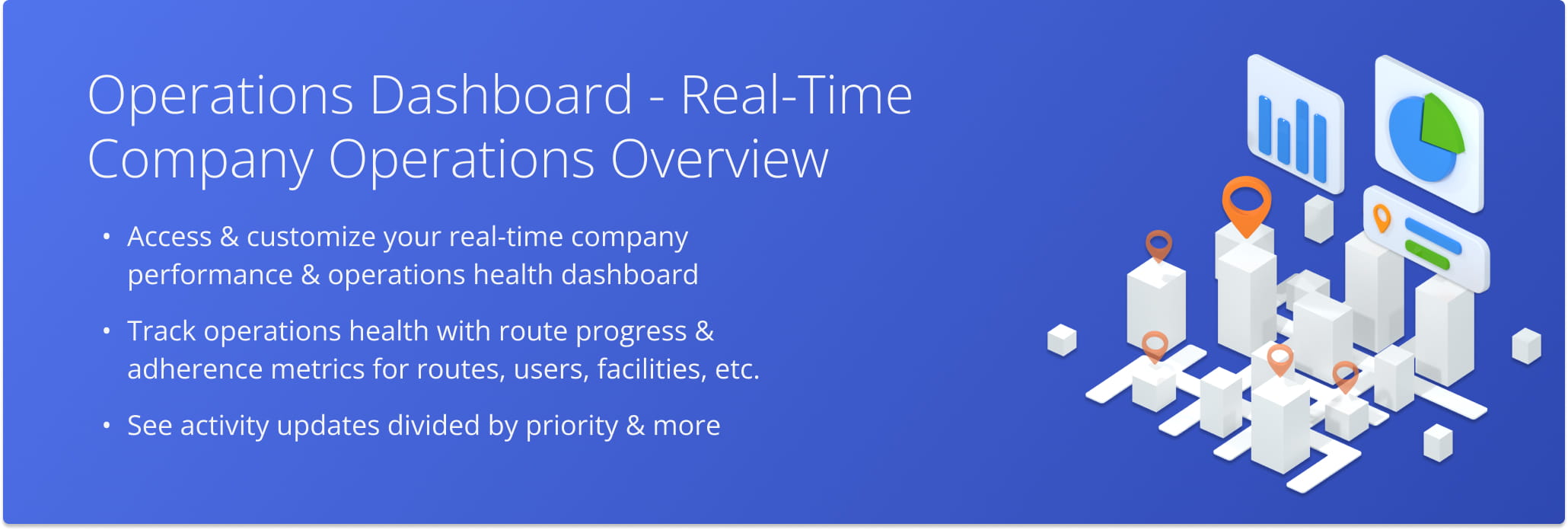 The Operations Dashboard gives you a real-time overview of your operational health metrics and performance.