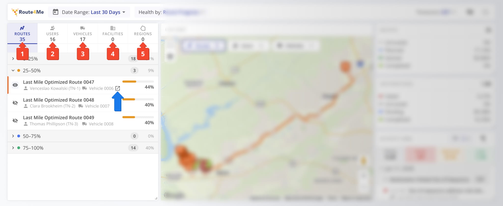 The Resource List in the Dashboard is divided into five main sections.