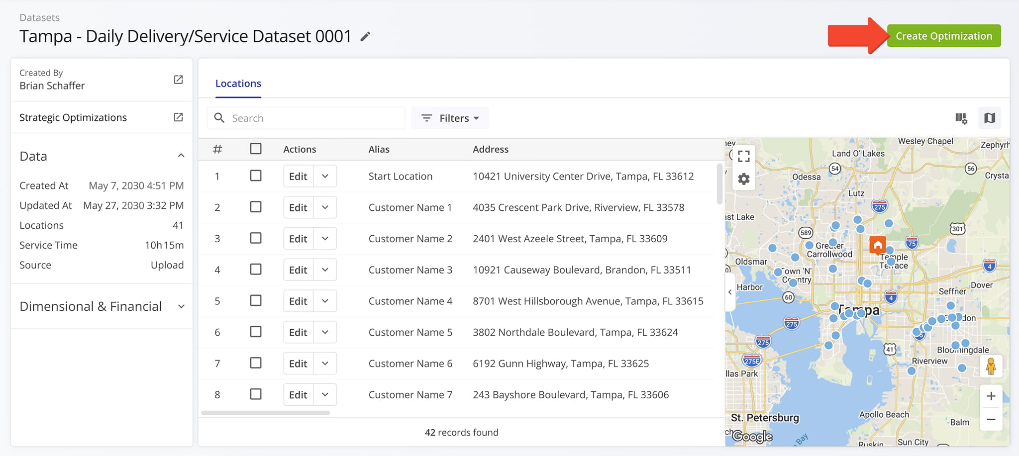 Using a Dataset to create a new Strategic Optimization is easy.