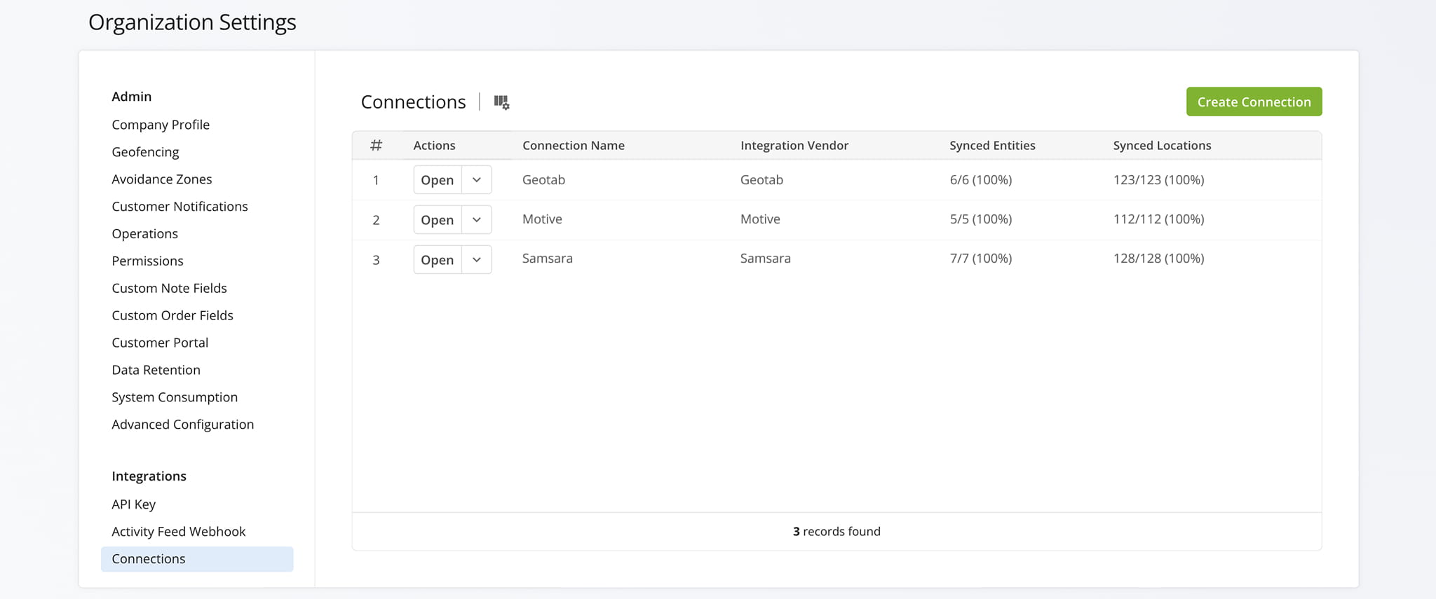 Route4Me gathers incident data from the telematics connection linked to your dashcam.