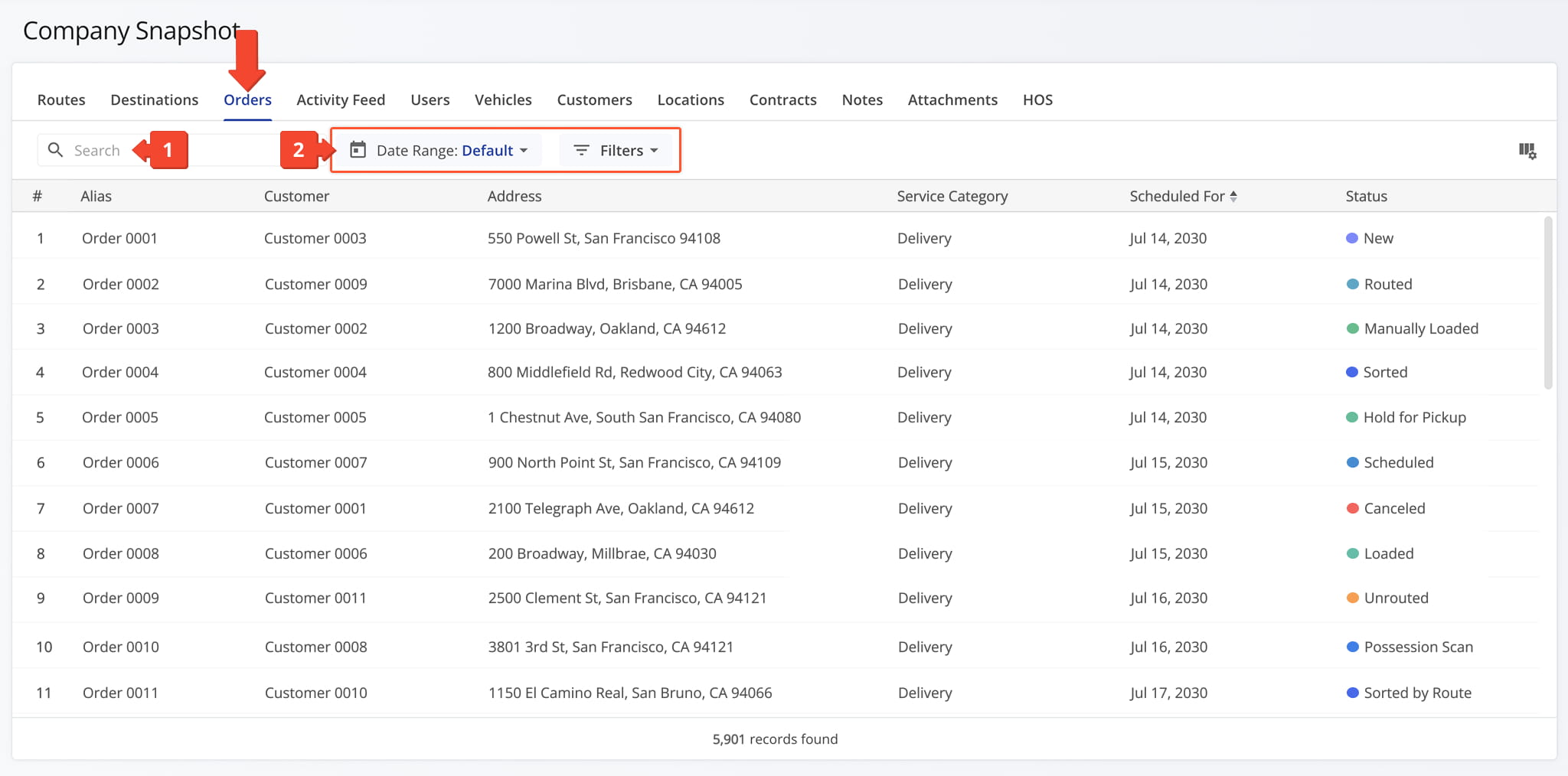 The Orders Tab gives you visibility into order status and fulfillment details for every order across your business.