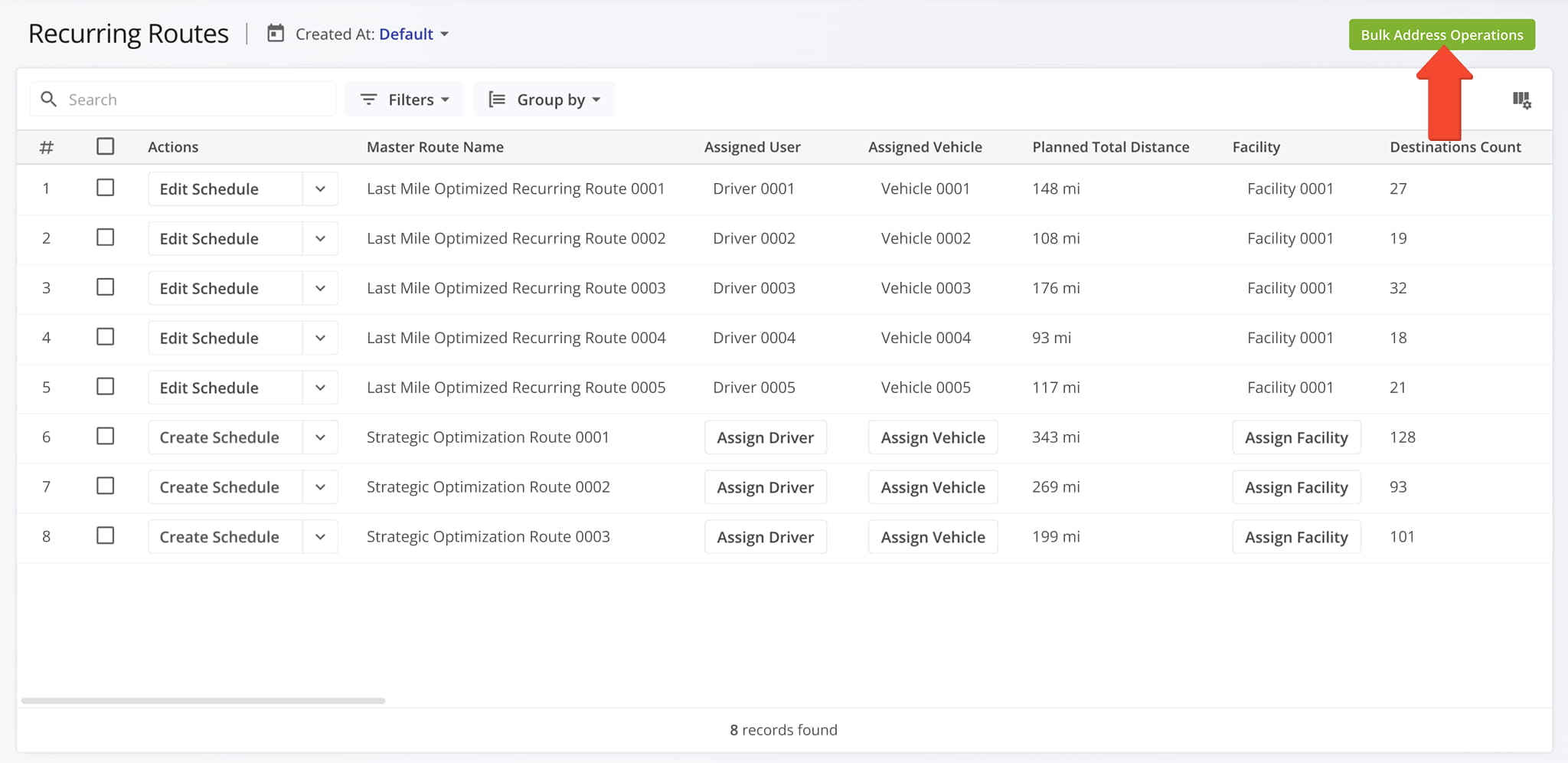 Learn how to add or remove addresses from Recurring Routes in bulk.